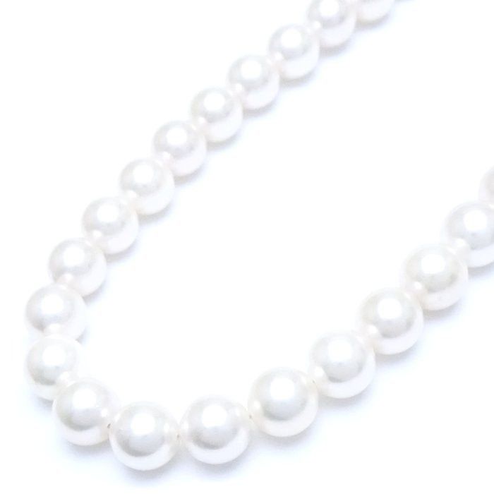 Other LuxUness Akoya Pearl Necklace Silver 8-8.5mm Natural Material Necklace Size ONE SIZE - 1 Thumbnail