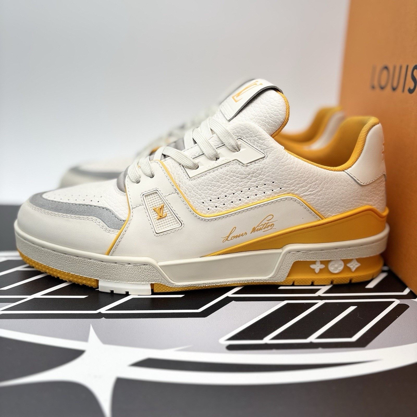 Louis Vuitton Louis Vuitton Trainer ' White Yellow ' | GOOD CONDITION! Size US 7.5 / EU 40-41 - 1 Thumbnail