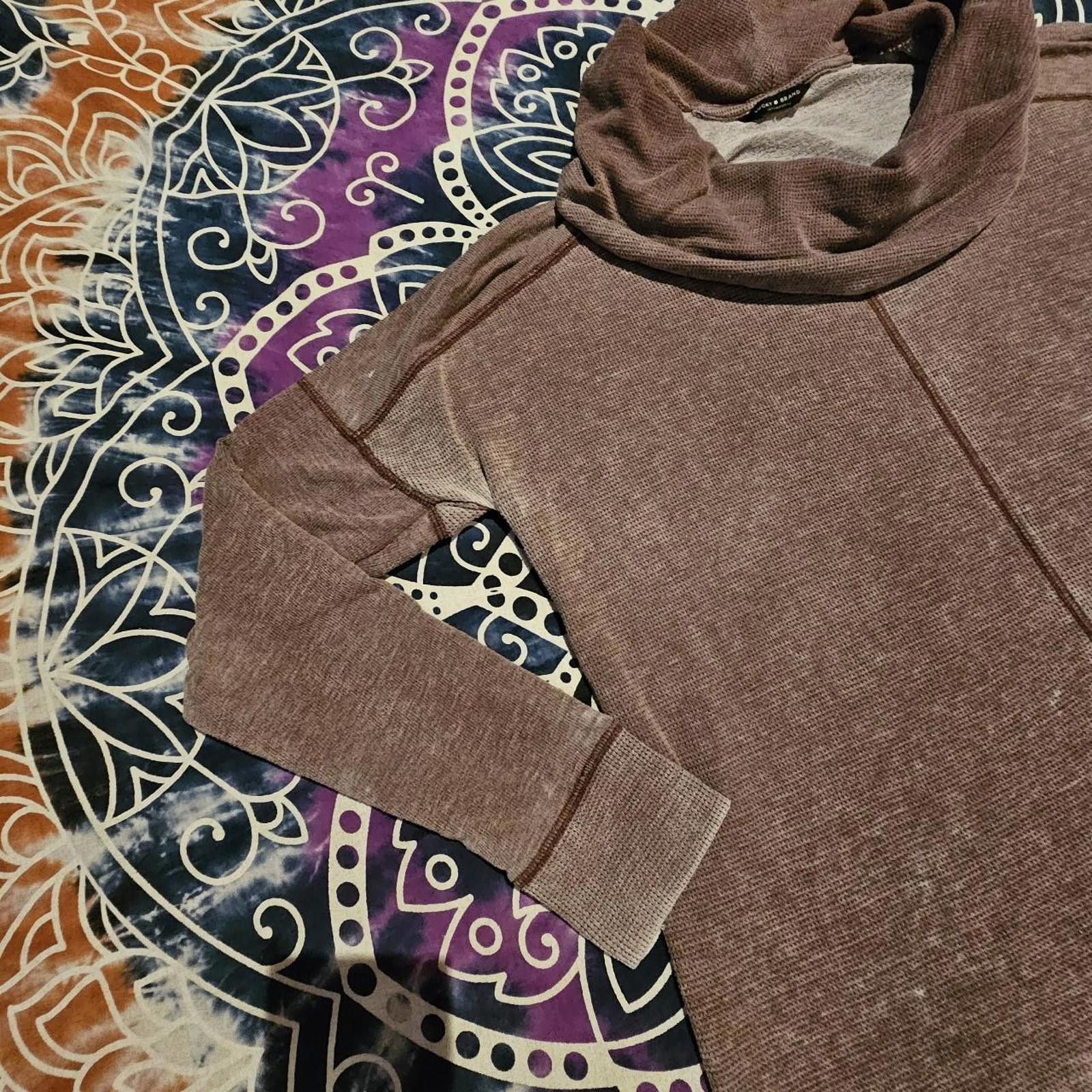 Lucky Brand Lucky Brand Women's Burgundy Sweatshirt Size M / US 6-8 / IT 42-44 - 2 Thumbnail