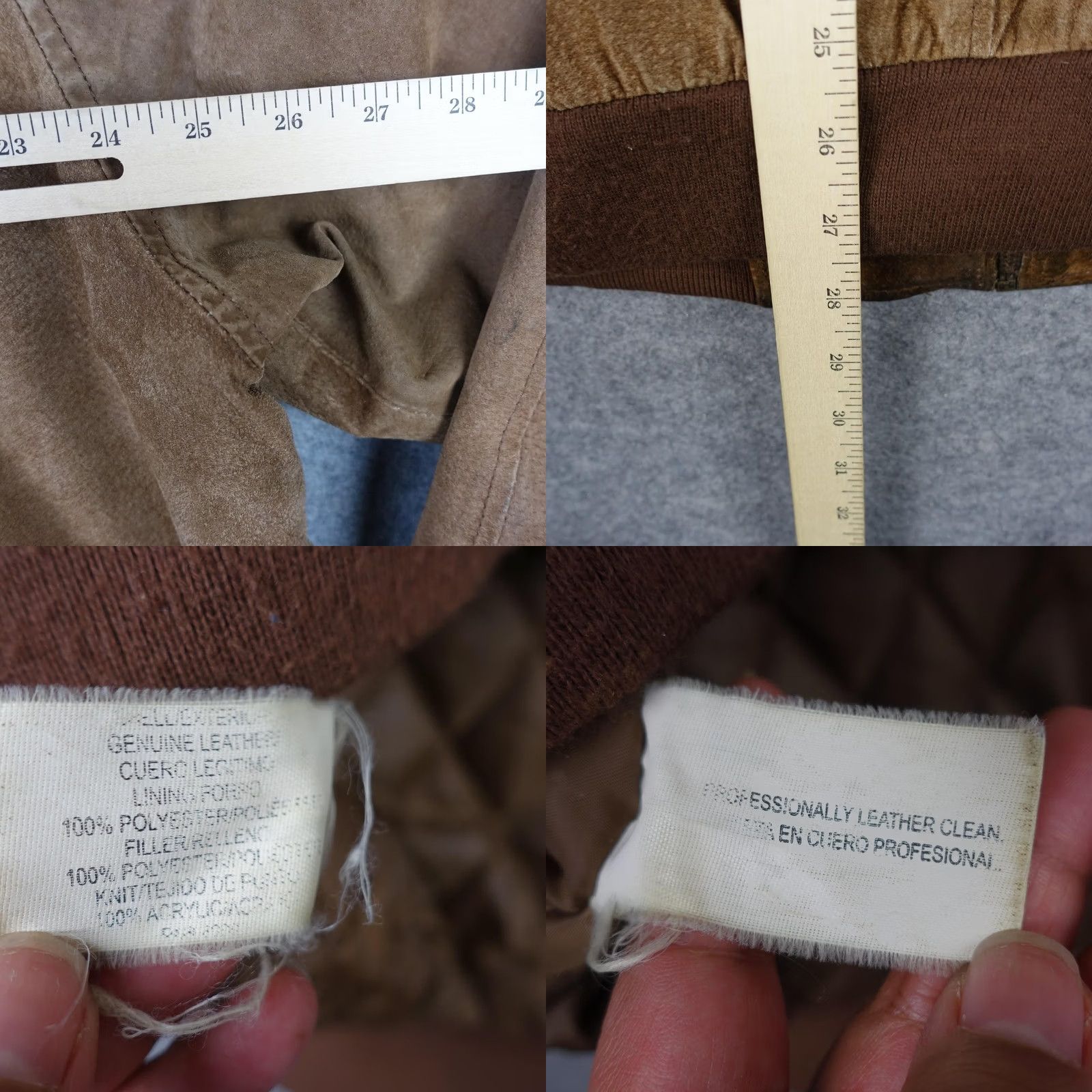 Route 66 VINTAGE Route 66 Jacket Mens XL Brown Leather Bomber Quilted Lining Full Zip VTG Size US XL / EU 56 / 4 - 10 Thumbnail