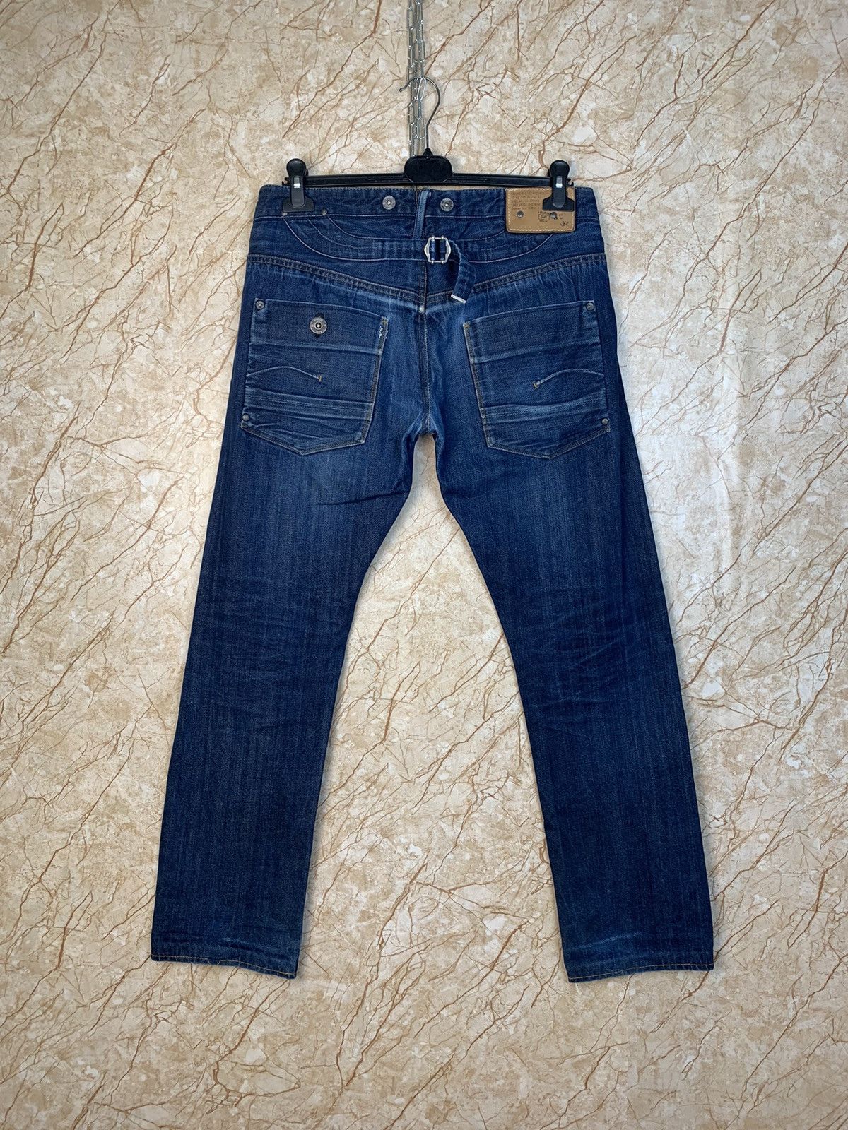 G-Star Lumber Narrow Handcrafted Buckle Back Selvedge Denim Jeans Size US 31 - 1 Thumbnail