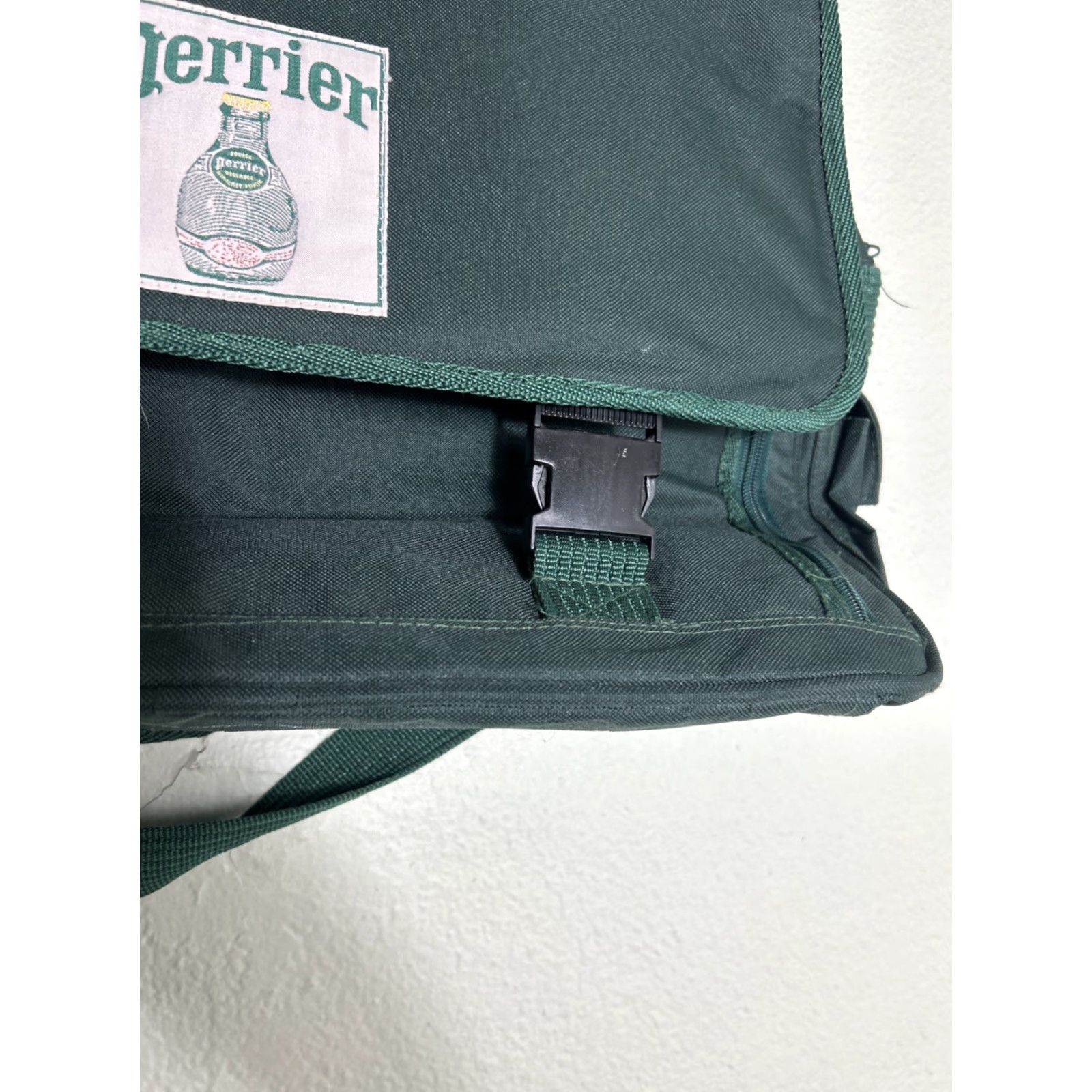 Vintage VINTAGE Perrier Sparkling Water Crossbody Messenger Bag Green 17x12x6 Large Men Size ONE SIZE - 5 Thumbnail