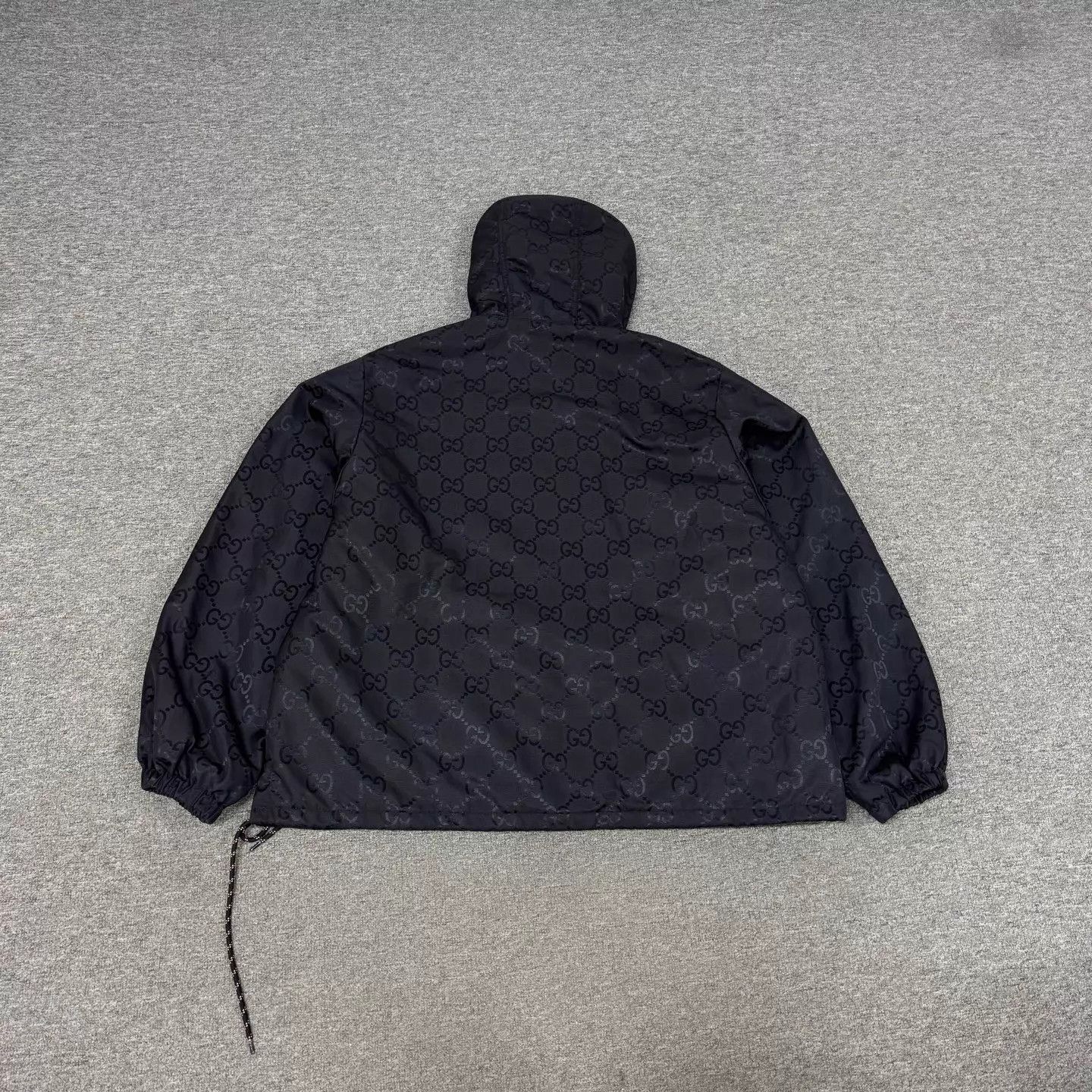 Gucci Gucci black GG hooded half-zip jkt 54 99new Size US L / EU 52-54 / 3 - 2 Thumbnail