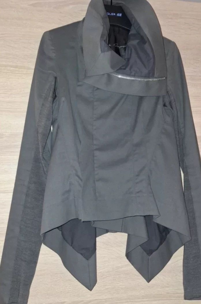 Rick Owens Rick Owens Dust Grey Irregular Tailcoat Motorcycle Jacket Size US S / EU 44-46 / 1 - 3 Thumbnail