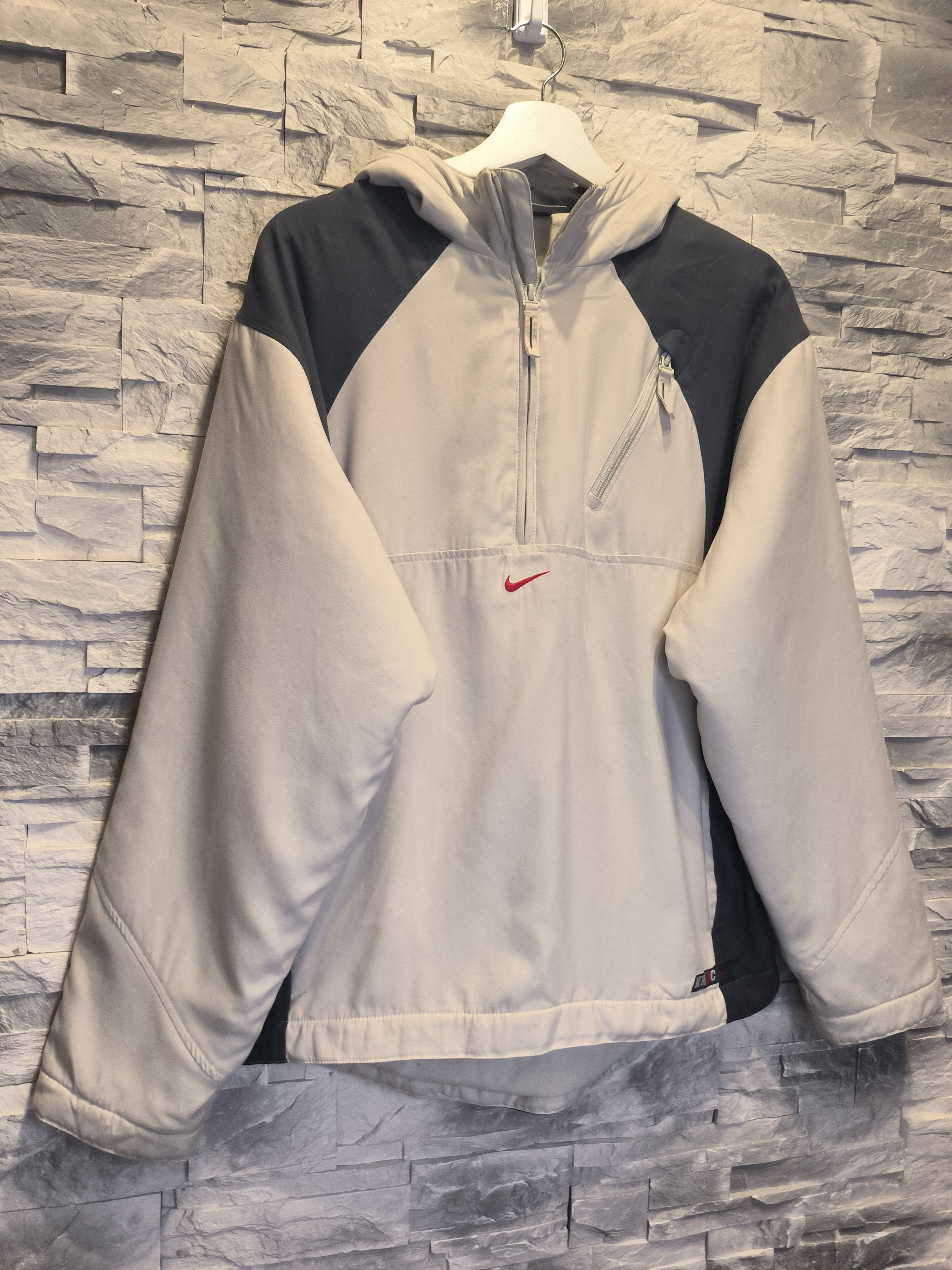 Nike × Vintage Vintage Nike Anorak Jacket Fleece Logo Center Swoosh Size US S / EU 44-46 / 1 - 4 Thumbnail