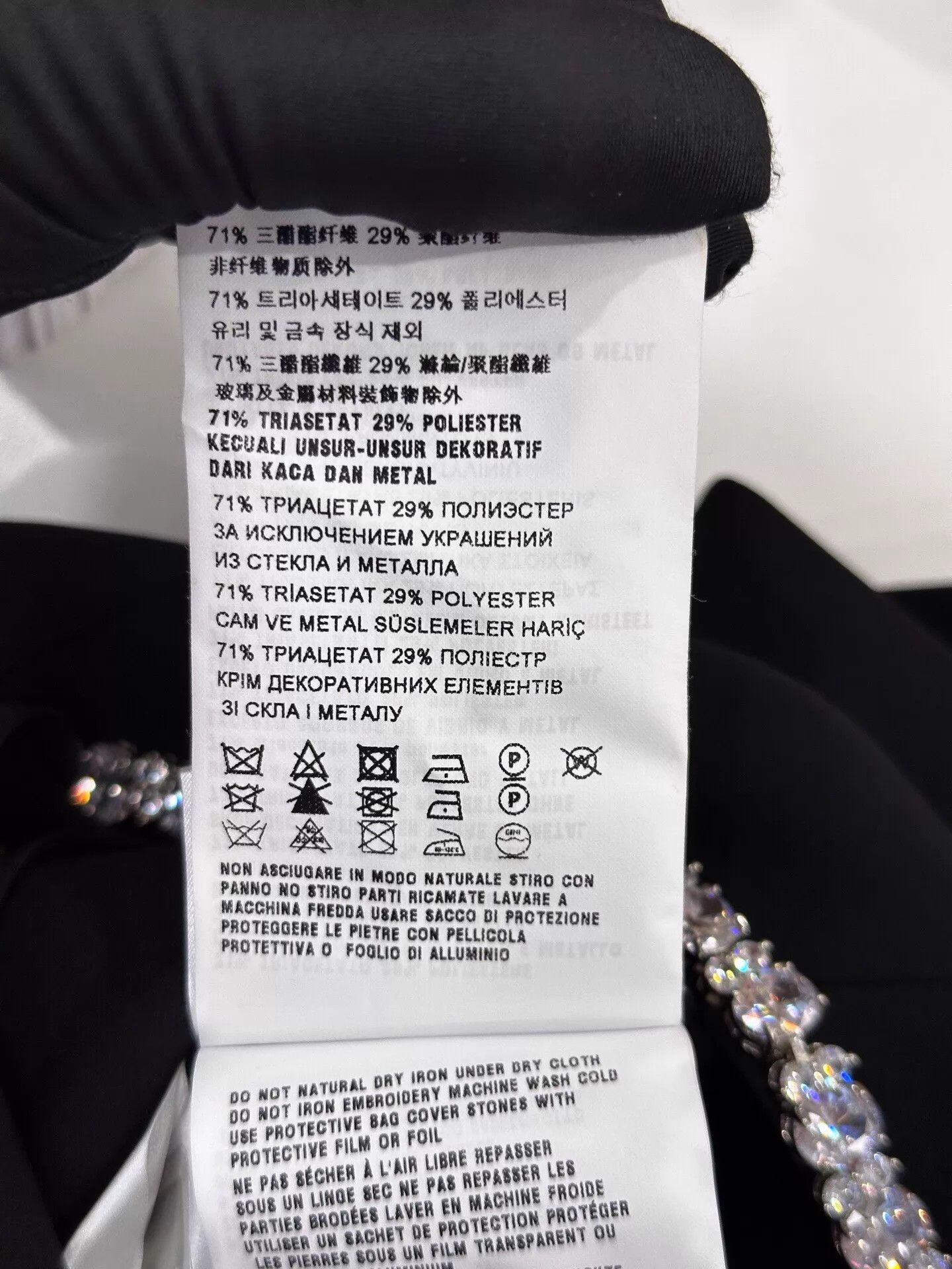 Miu Miu MIU MIU Gatsby Back Cross Crystal Black Dress 40 New Size S / US 4 / IT 40 - 8 Thumbnail
