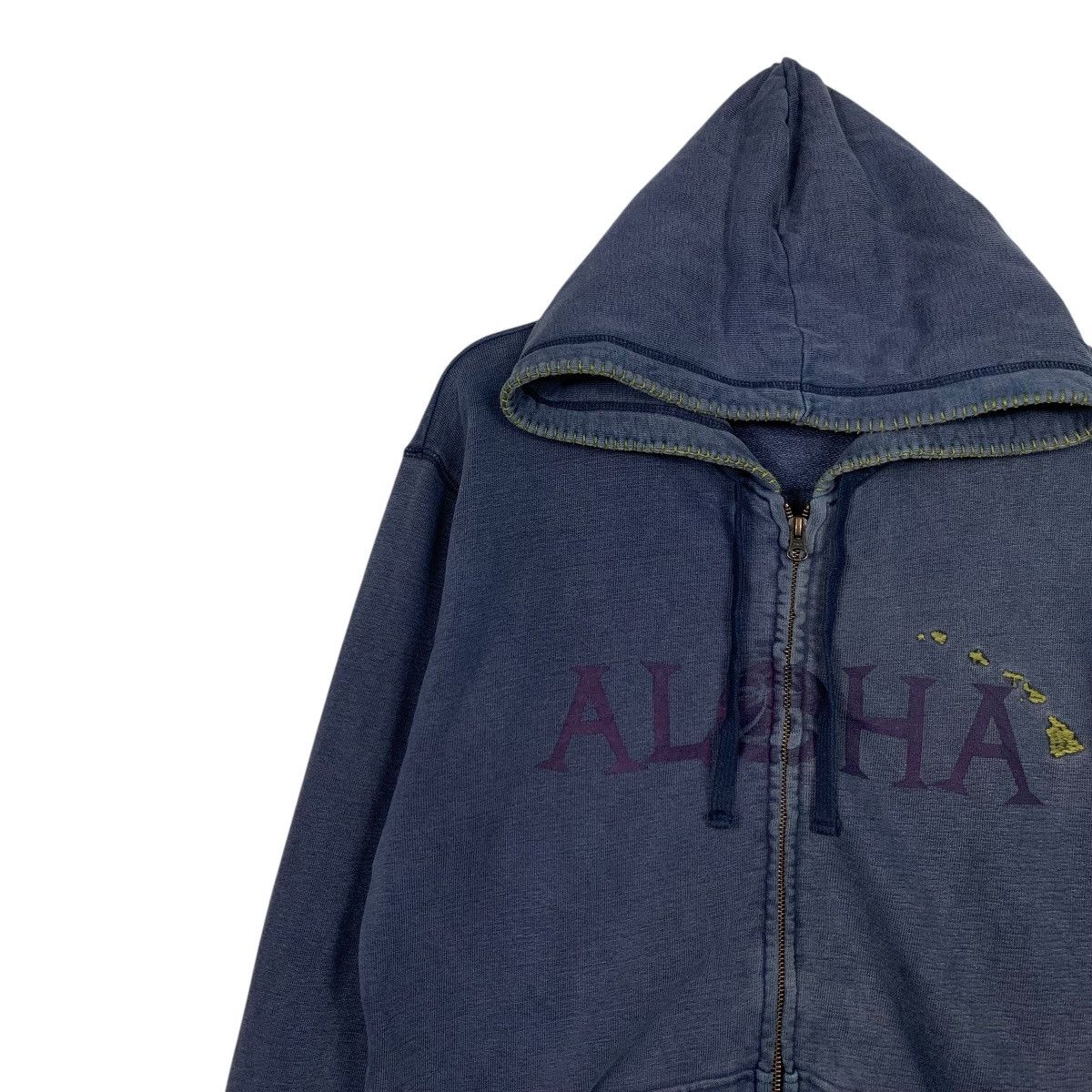 Vintage HONOLUA Surf ALOHA Big Logo Zipper Hoodies #3611-C165 Size US L / EU 52-54 / 3 - 3 Thumbnail