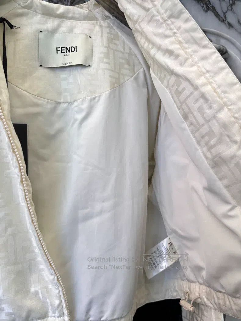 Fendi Fendi FW23 Logo Letter Full Print Hooded Zipper Jacket Coa Size S / US 4 / IT 40 - 7 Thumbnail