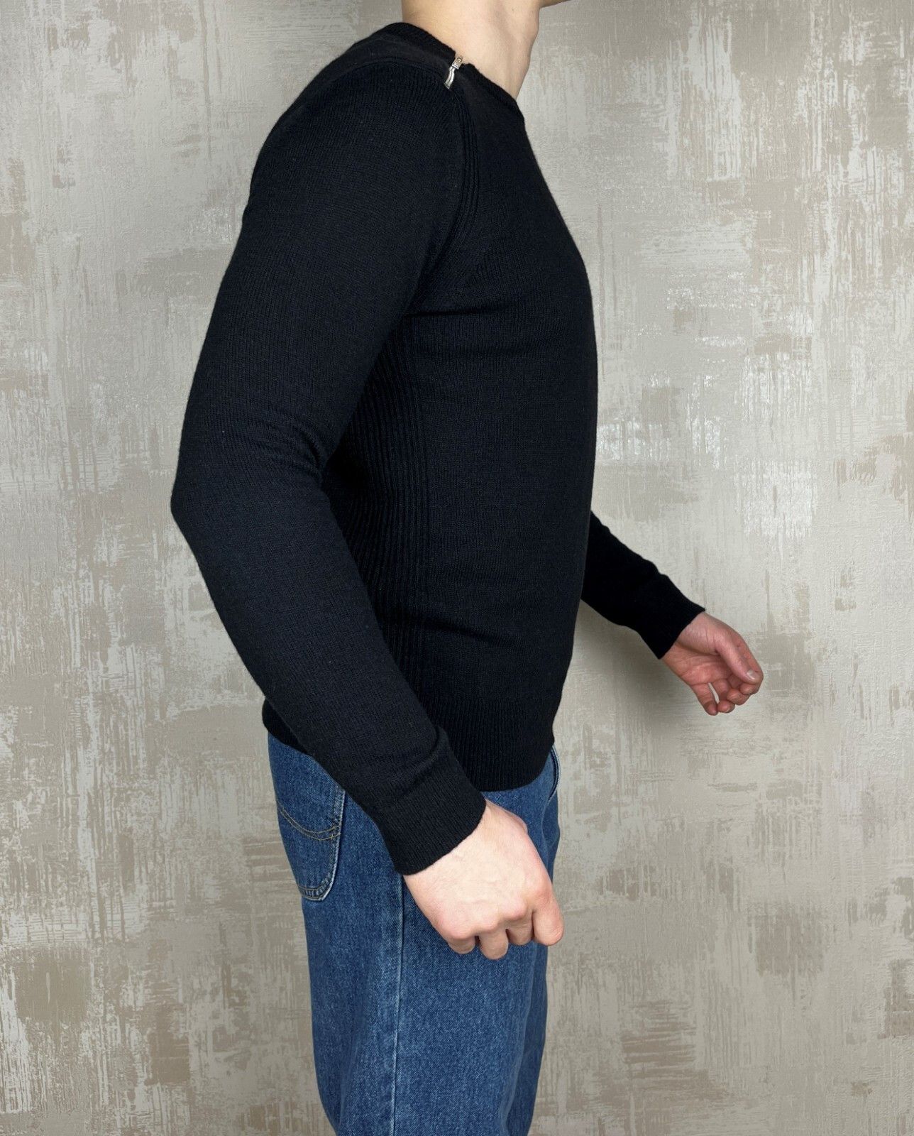 Reiss Reiss Crew Neck Shoulder Zip Sweater Nylon Wool Size US L / EU 52-54 / 3 - 8 Thumbnail