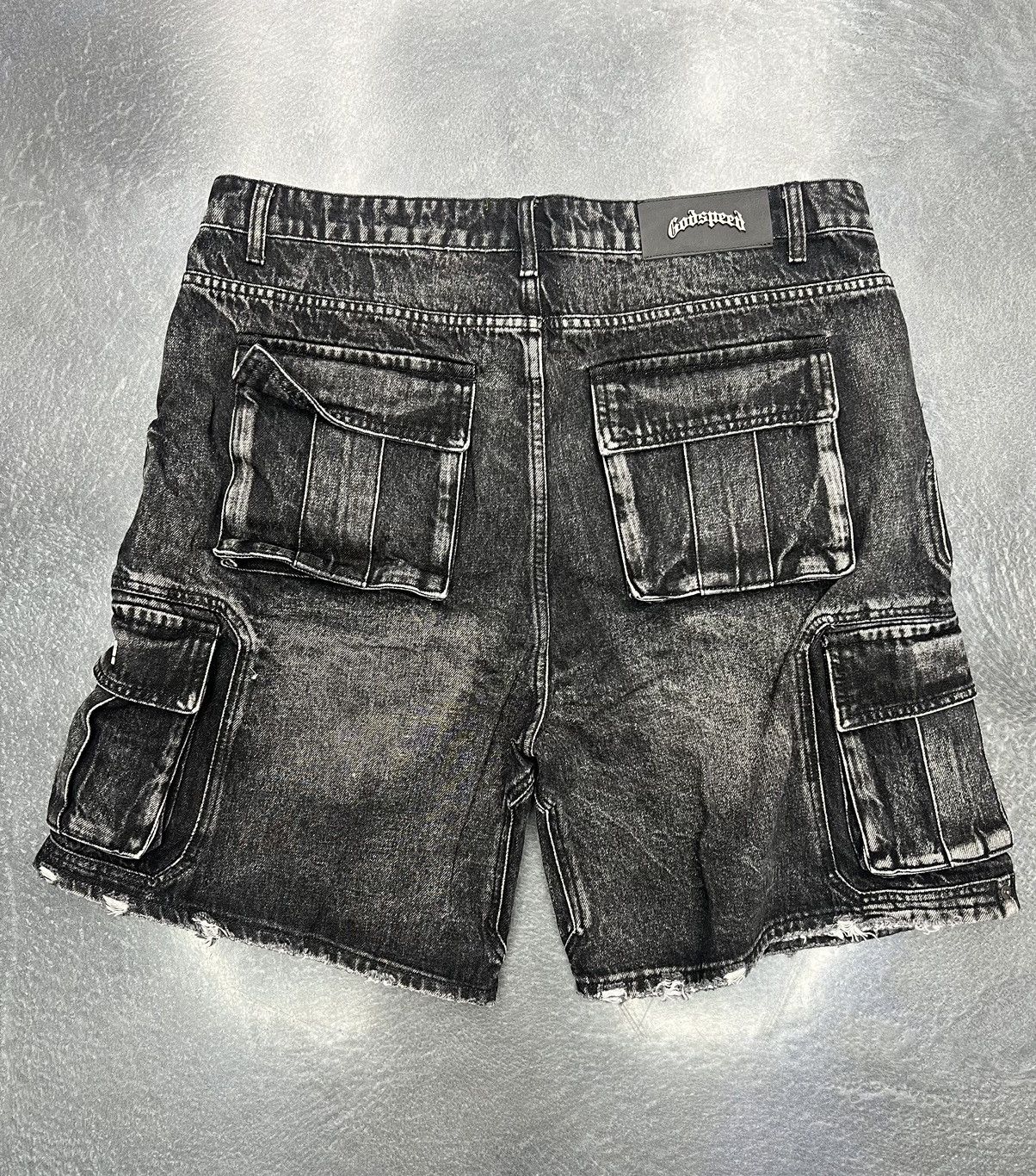 Godspeed Godspeed Octagon Cargo Denim Shorts Size US 38 / EU 54 - 7 Thumbnail