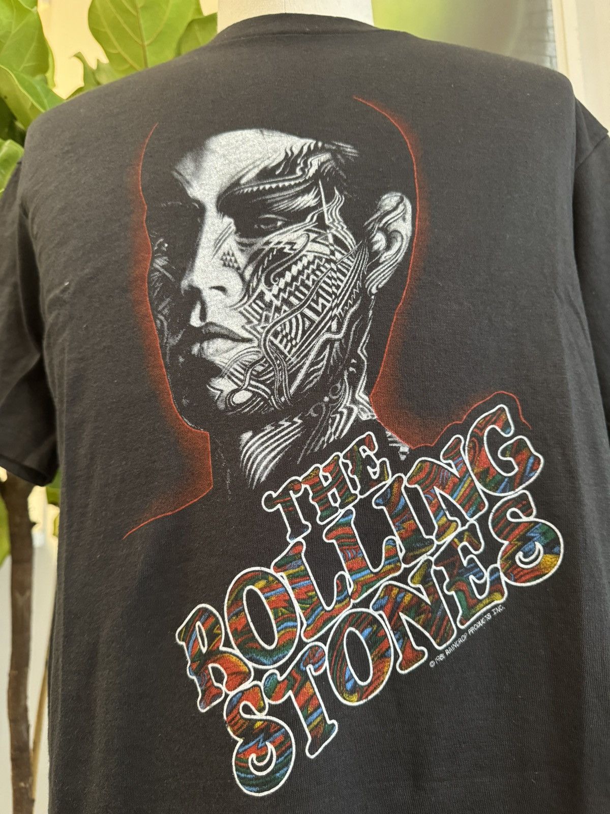 image of Band Tees Vintage 1981 Rolling Stones "tattoo You" Promo Tee in Black, Men's (Size Large)
