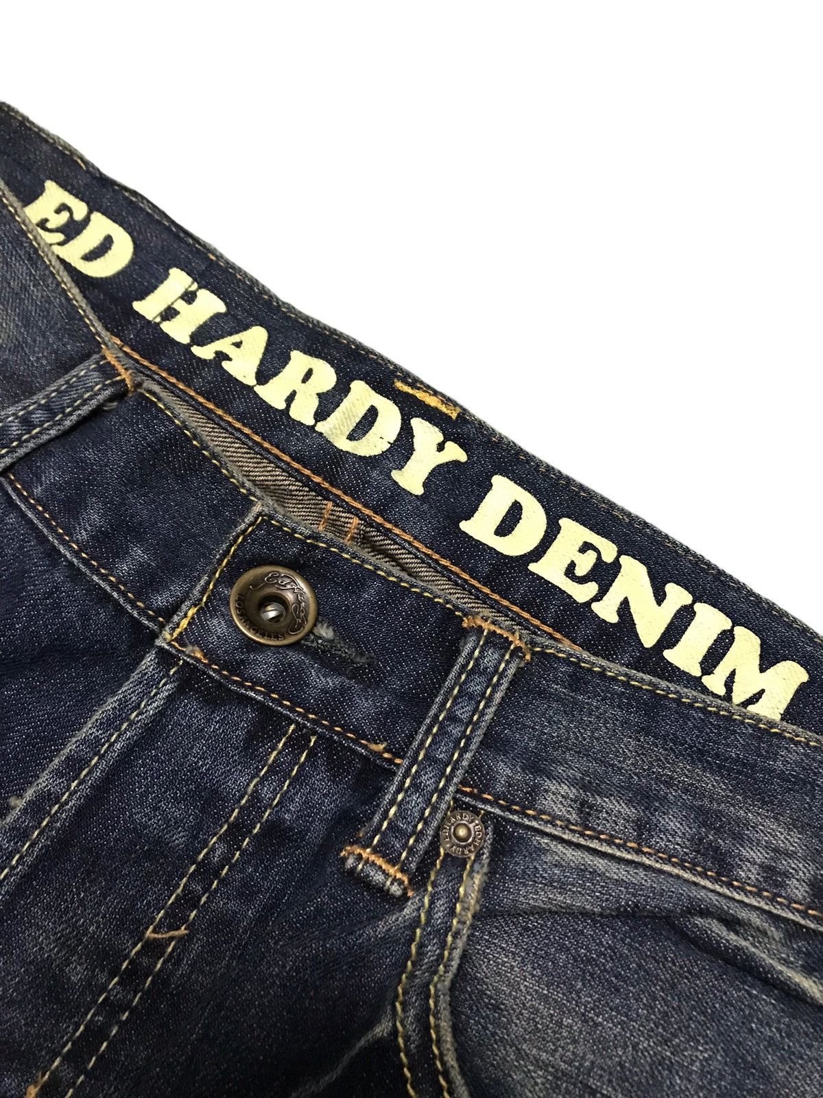 Ed Hardy BEST OFFER🔥Y2K Ed Hardy Eagle Snake Skull Embroidery Jeans Size US 31 - 5 Thumbnail