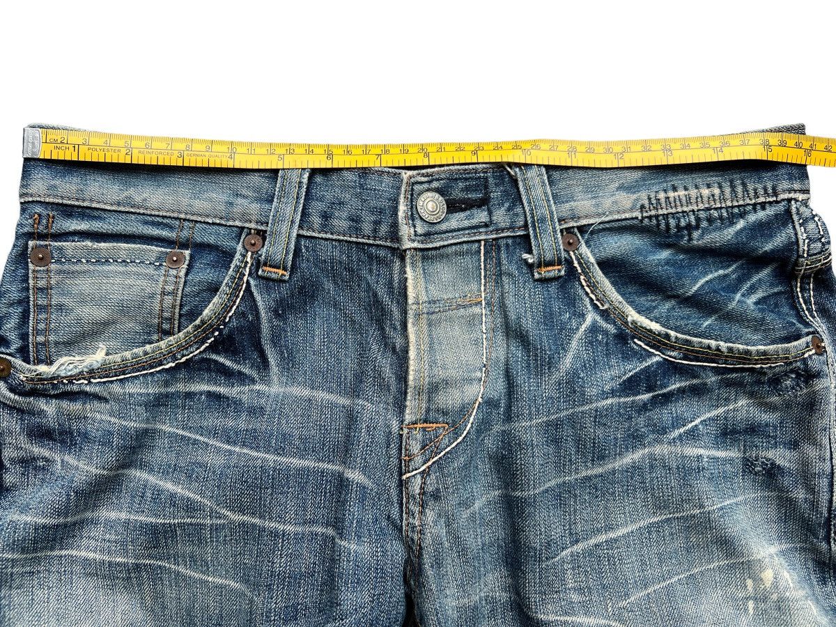 Japanese Brand BartackJapan Selvedge Patchwork Distressed Denim Jeans 32x32 Size US 32 / EU 48 - 19 Thumbnail