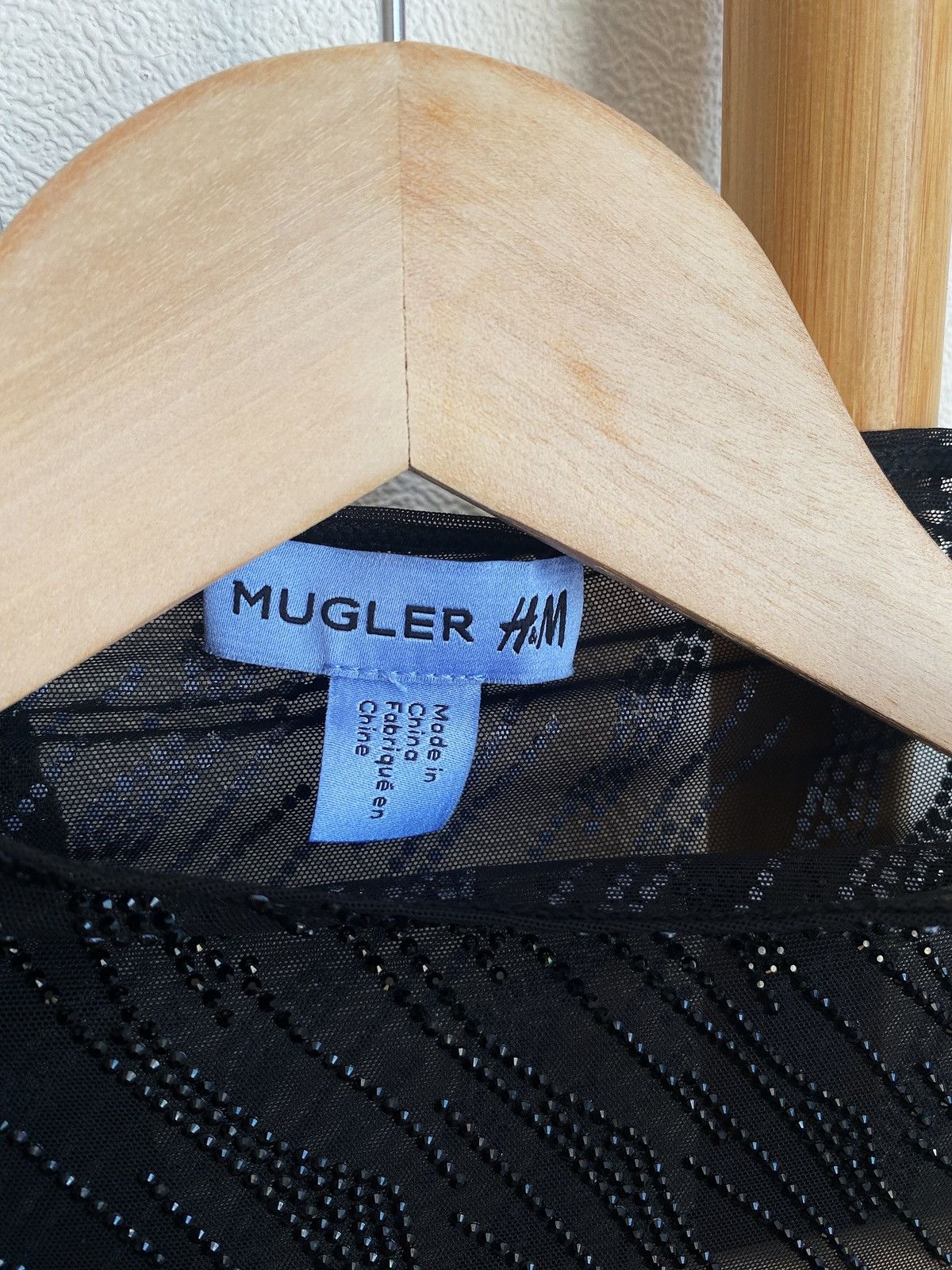 Mugler New Set Mugler x H&M Rhinestone Embellished Mesh Top+ Tights Size M / US 6-8 / IT 42-44 - 16 Thumbnail