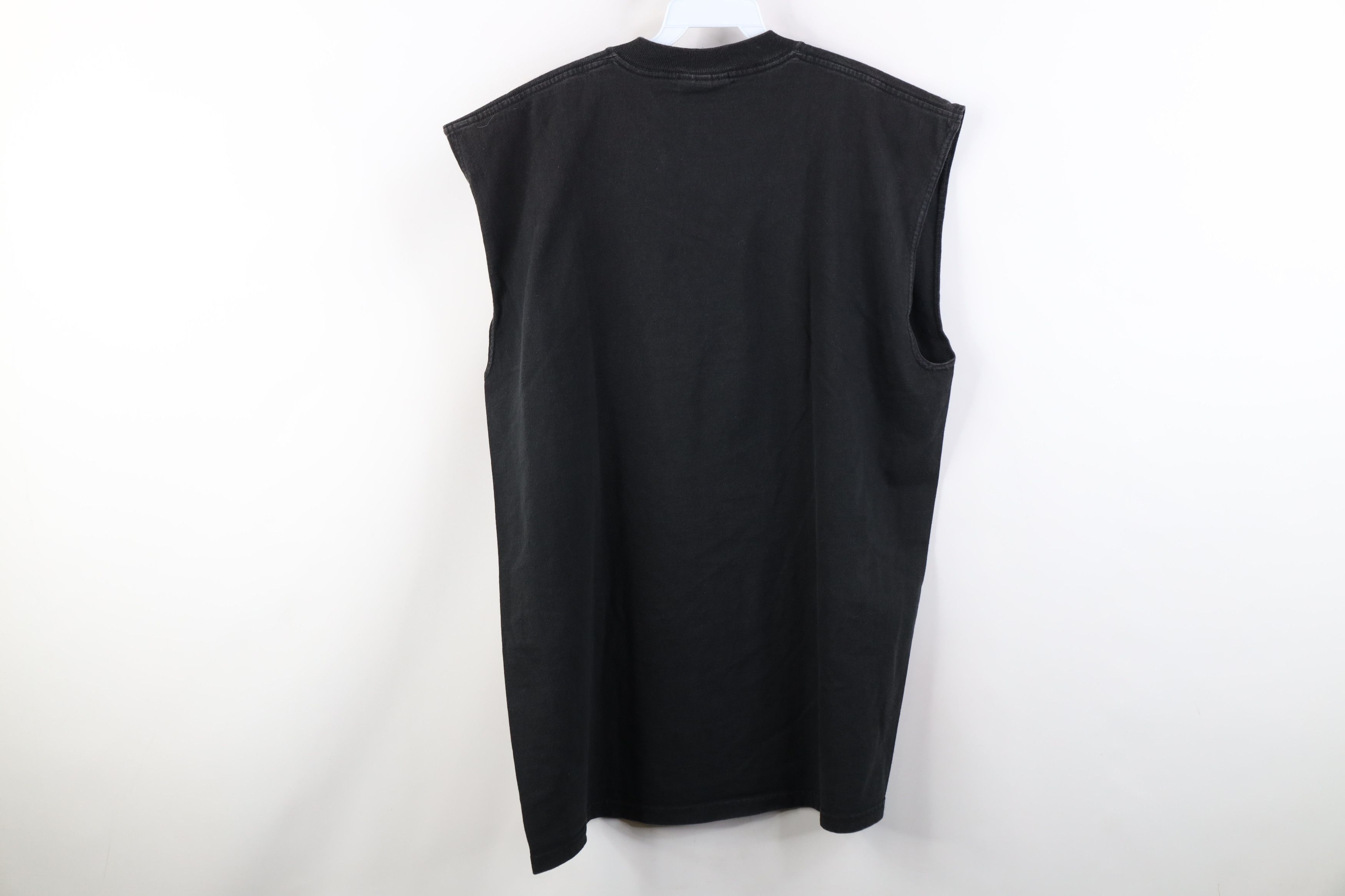 Russell Athletic Vintage 90s Y2K Russell Athletic Muscle T-Shirt Black Cotton Size US L / EU 52-54 / 3 - 10 Thumbnail