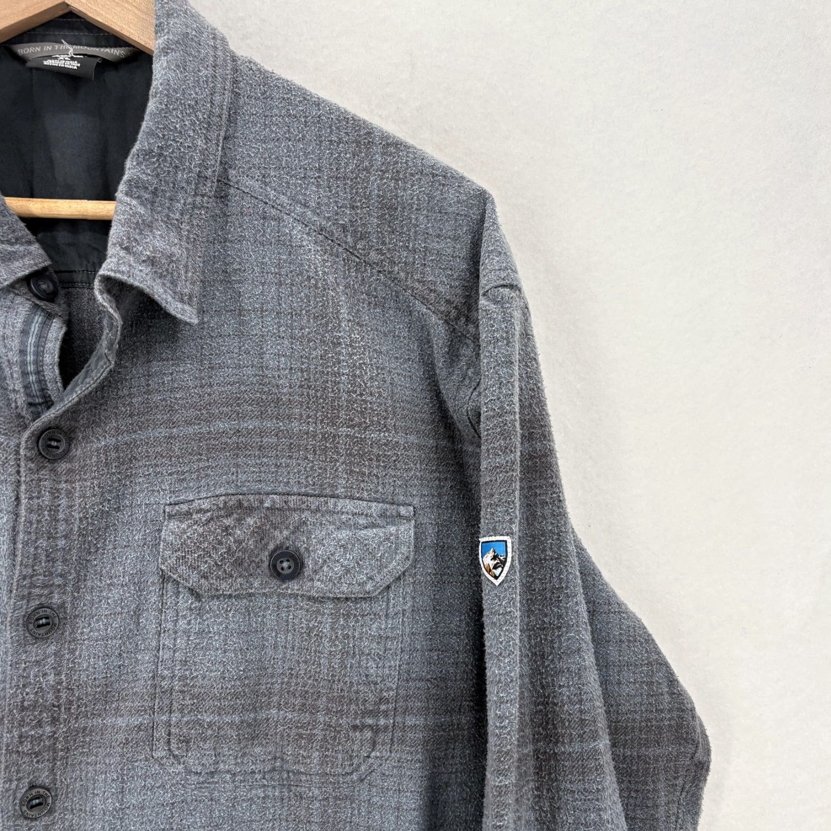 Vintage Kuhl Deviatr Shirt Jacket Mens XL Gray Plaid Flannel Shacket Button Up Outdoor Size US XL / EU 56 / 4 - 2 Thumbnail
