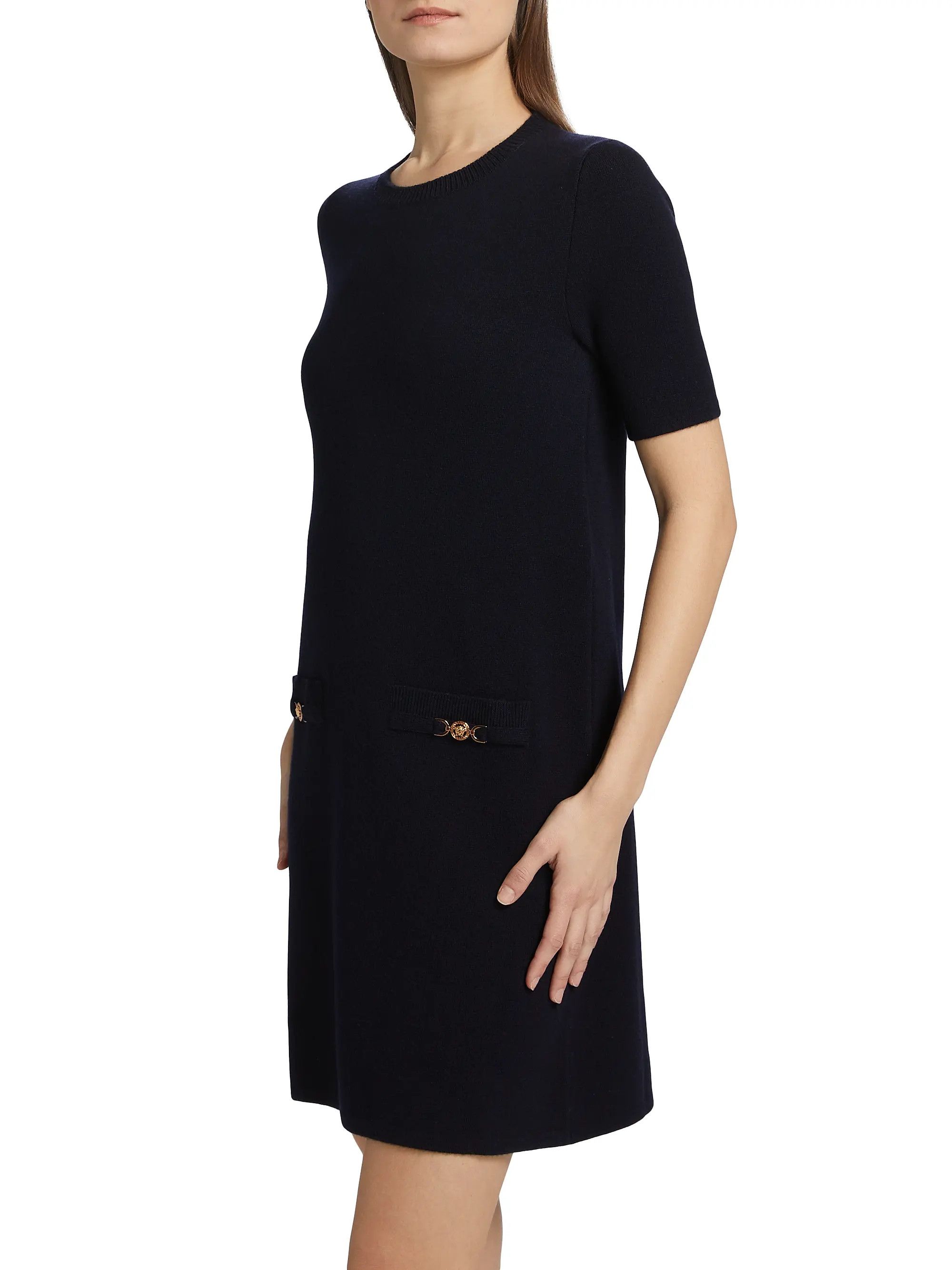 Versace o1y0226 Mini Dress in Black Size S / US 4 / IT 40 - 3 Thumbnail