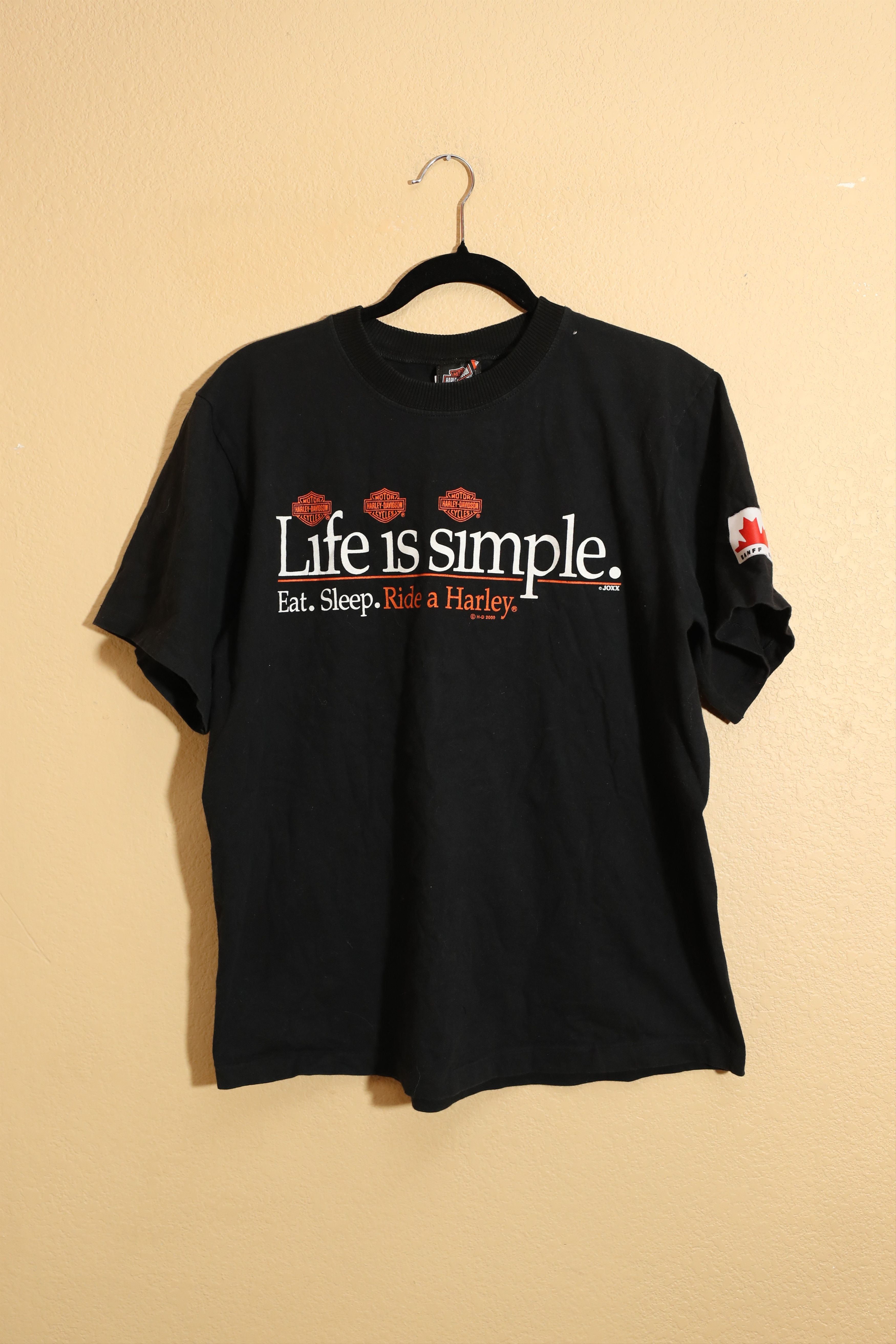 Harley Davidson 2000 Eat Sleep Ride a Harley Banff Tee (M)