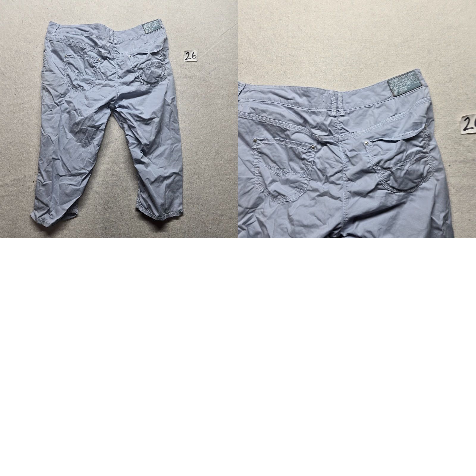 Vintage ATELIER GARDEUR Pants Capri Blue Solid 44 Women's Adult Regular Blue Capri Pants Pockets 90s Event None Womens Size 30" / US 8 / IT 44 - 8 Thumbnail