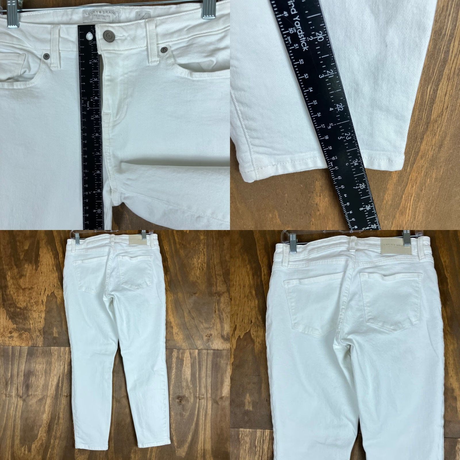 Lucky Brand Lucky Brand Jeans White Denim Lolita Crop Low Rise Stretch 8 30 Waist 24 In Inseam Regular 8 Womens May ￼ Size 30" / US 8 / IT 44 - 8 Thumbnail