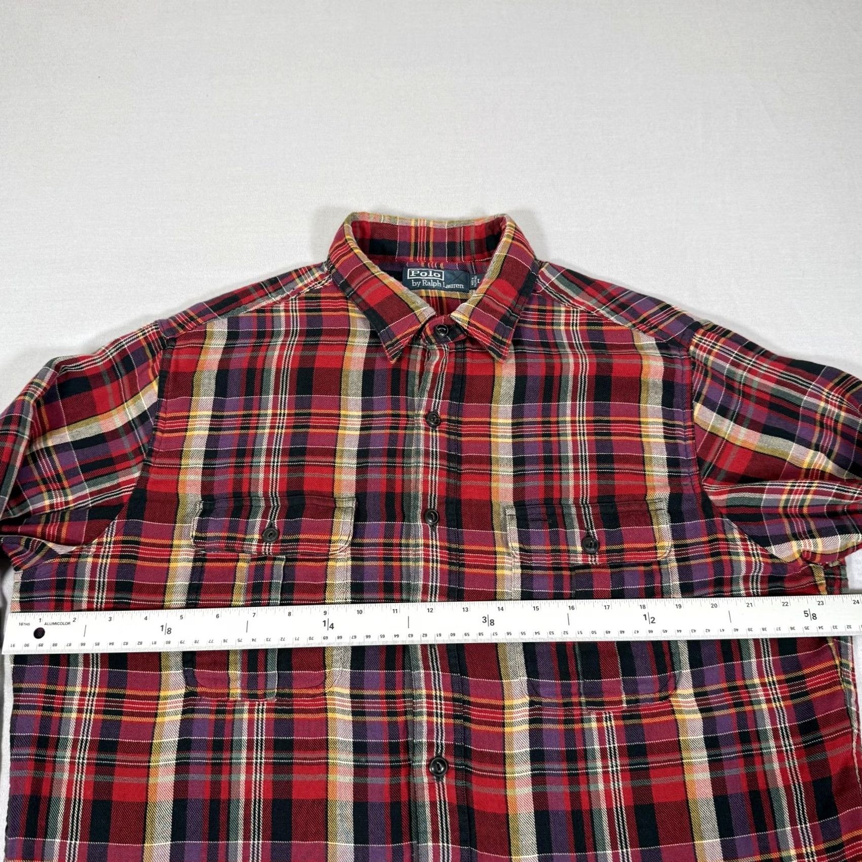 Polo Ralph Lauren Polo Ralph Lauren Shirt Men L Red Plaid Flannel Button Up 90s Vintage Christmas Casual Outdoor Winter Fall Weather Size US L / EU 52-54 / 3 - 5 Thumbnail