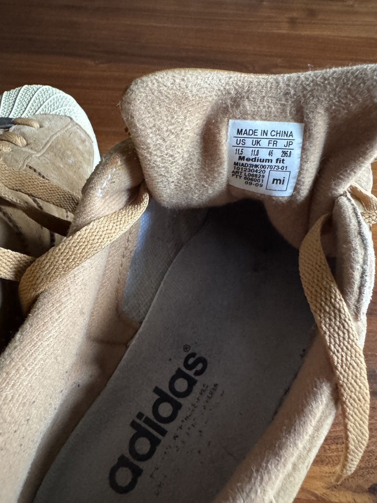 Adidas Adidas Superstar Light Brown Suede Size US 11.5 / EU 44-45 - 9 Thumbnail