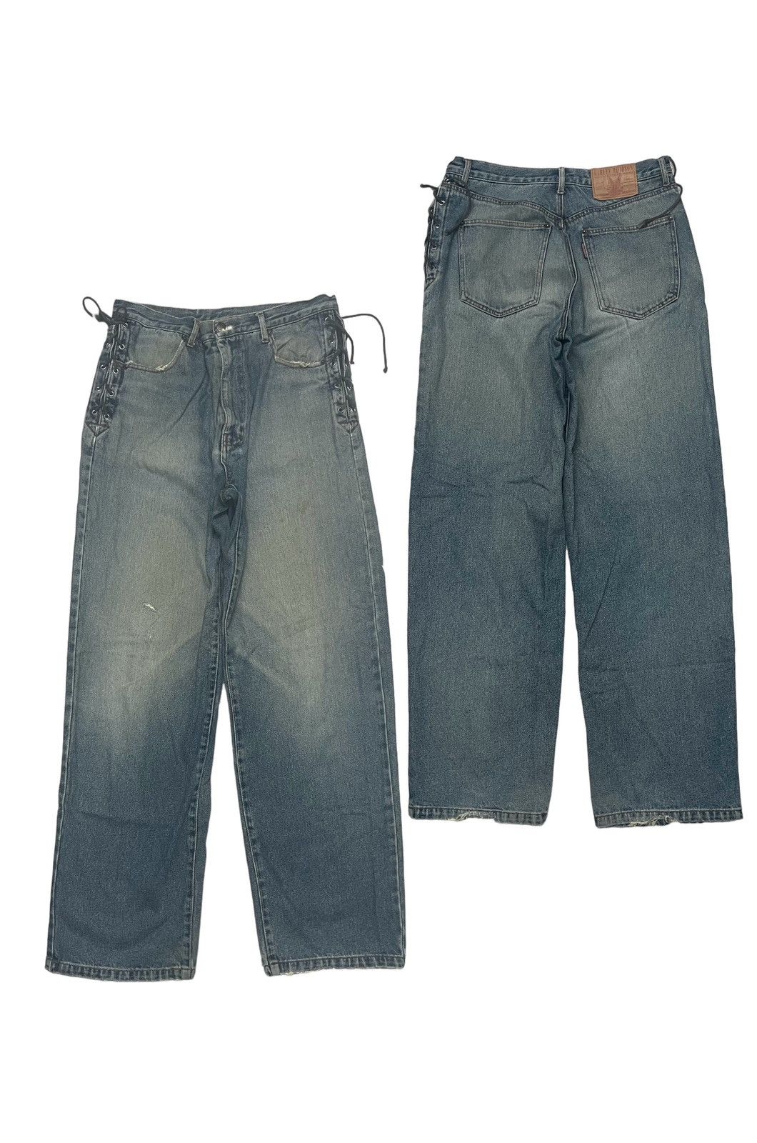 Harley Davidson 90s HARLEY DAVIDSON DENIM JEANS RARE DESIGN Size US 32 / EU 48 - 1 Thumbnail