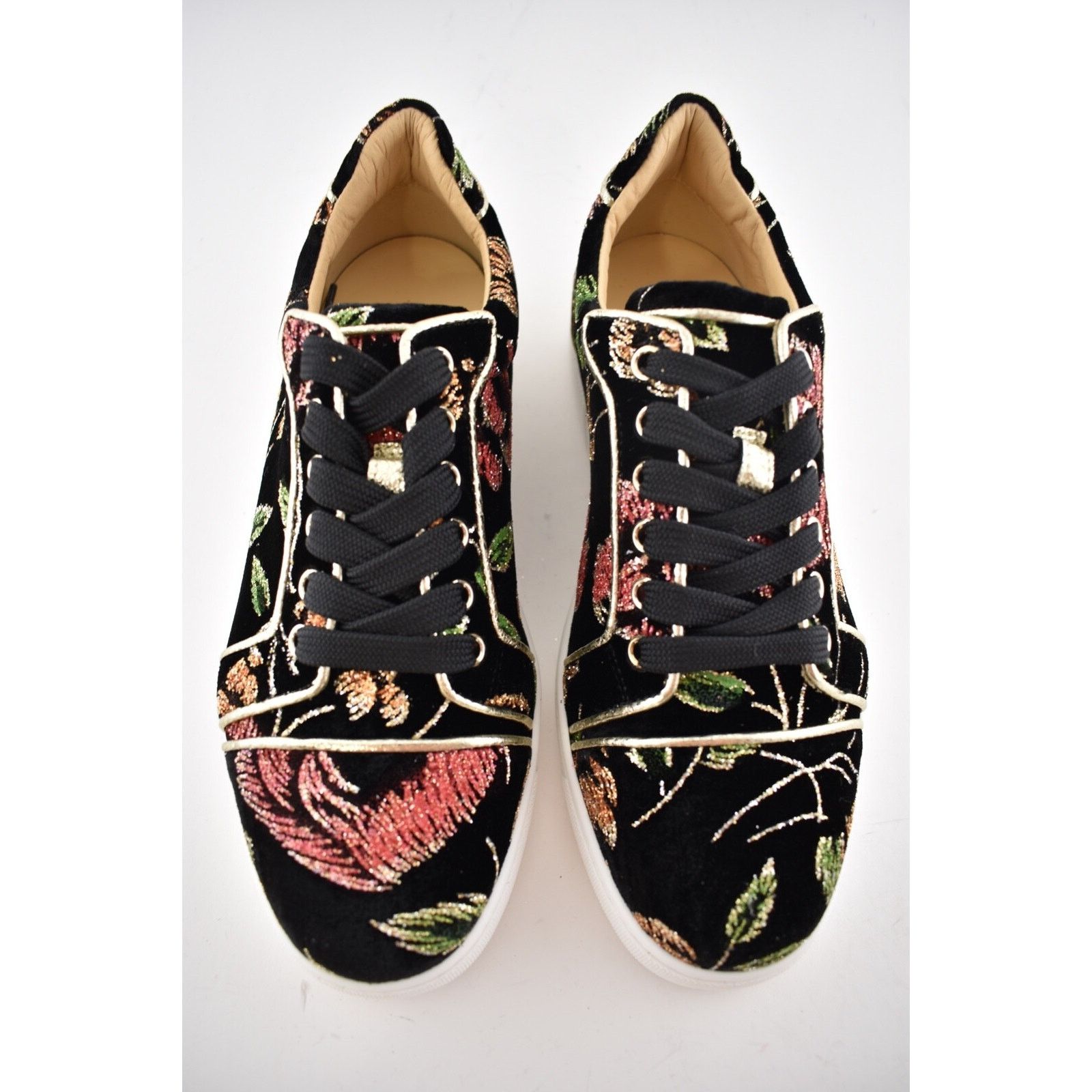 Christian Louboutin Christian Louboutin Flat Black Velvet Low Top Sneaker 41 Size US 11 / IT 41 - 7 Thumbnail