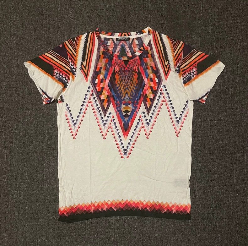 Balmain Balmain Short Sleeve Graphic Print T-Shirt-yf Size US M / EU 48-50 / 2 - 1 Thumbnail