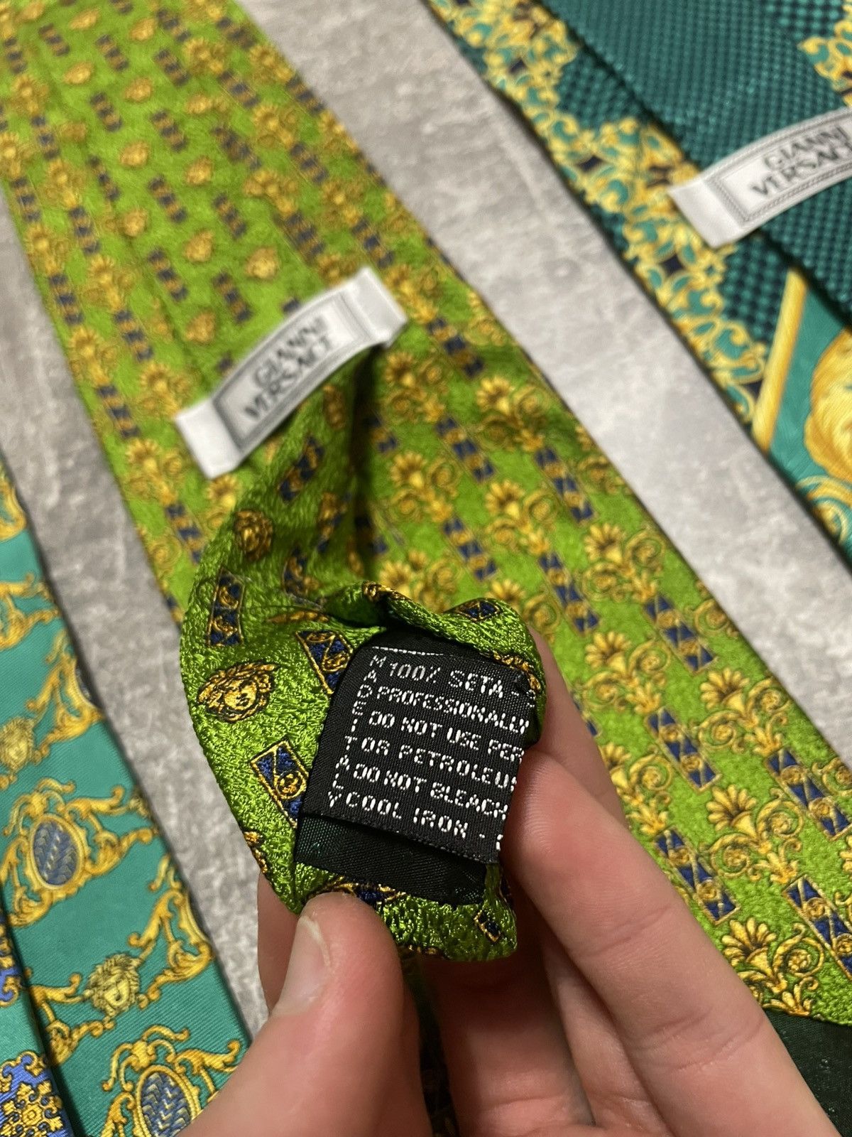 Versace x3 Vintage Gianni Versace Monogram Silk Ties Size ONE SIZE - 10 Thumbnail