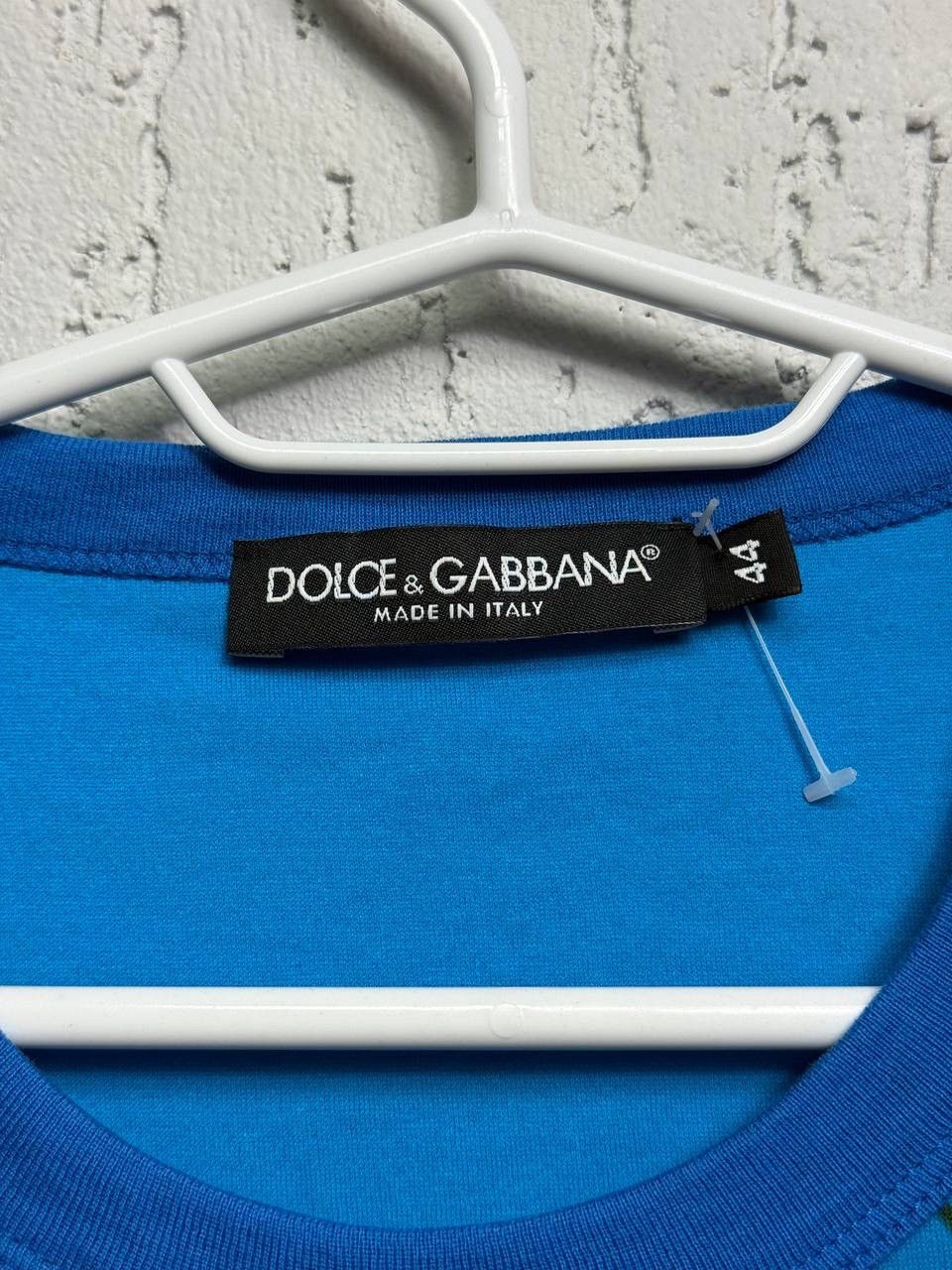 Dolce & Gabbana Dolce and Gabanna Blue t-shirt with green palm tree Size US M / EU 48-50 / 2 - 2 Thumbnail