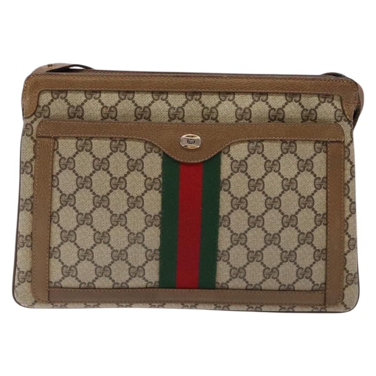 Gucci GUCCI GG Supreme Web Sherry Line Shoulder Bag Pvc Beige Size ONE SIZE - 2 Thumbnail