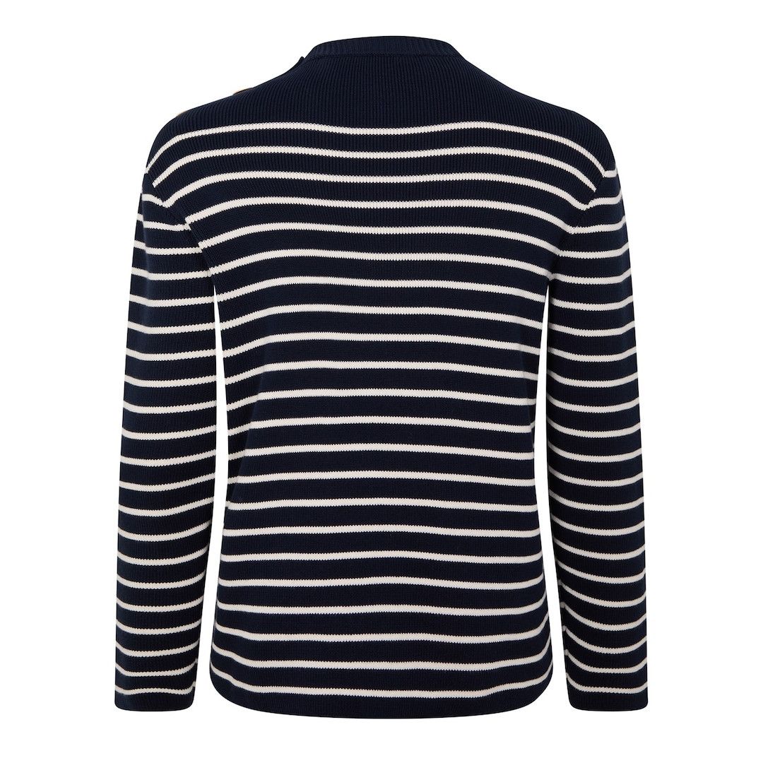 Valentino o1g2r1mq0526 Crew Neck Knitted Jumper in Indigo/Beige Size US M / EU 48-50 / 2 - 2 Thumbnail