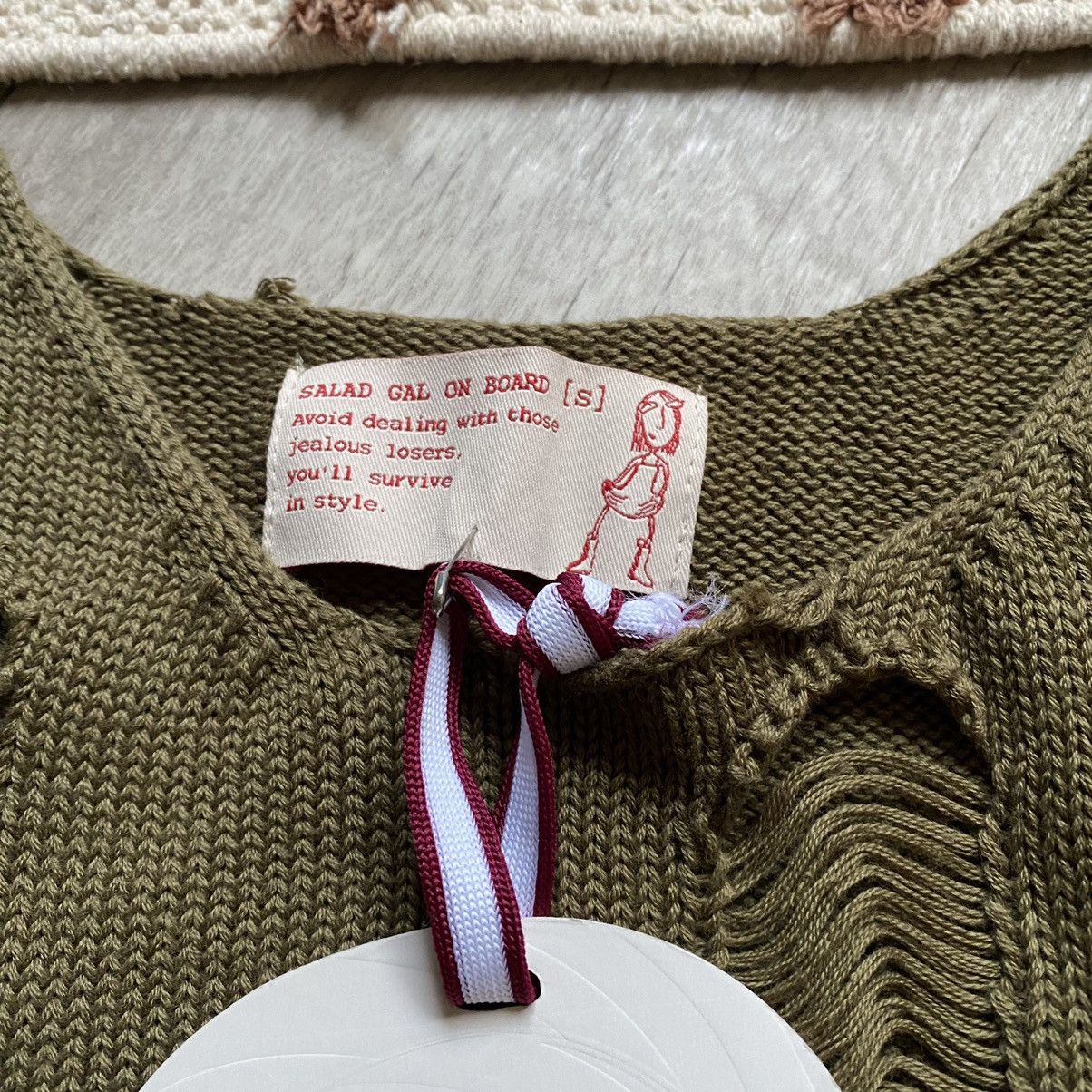 20471120 SALAD GAL ON BOARD RRP $475 GRUNGE DISTRESS TANK TOP Size S / US 4 / IT 40 - 4 Thumbnail