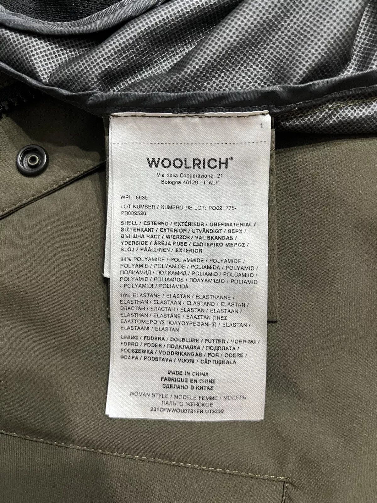 Woolrich Woolen Mills Woolrich Fayette Light Coat Green Membrane Women’s – Size M Size M / US 6-8 / IT 42-44 - 16 Thumbnail