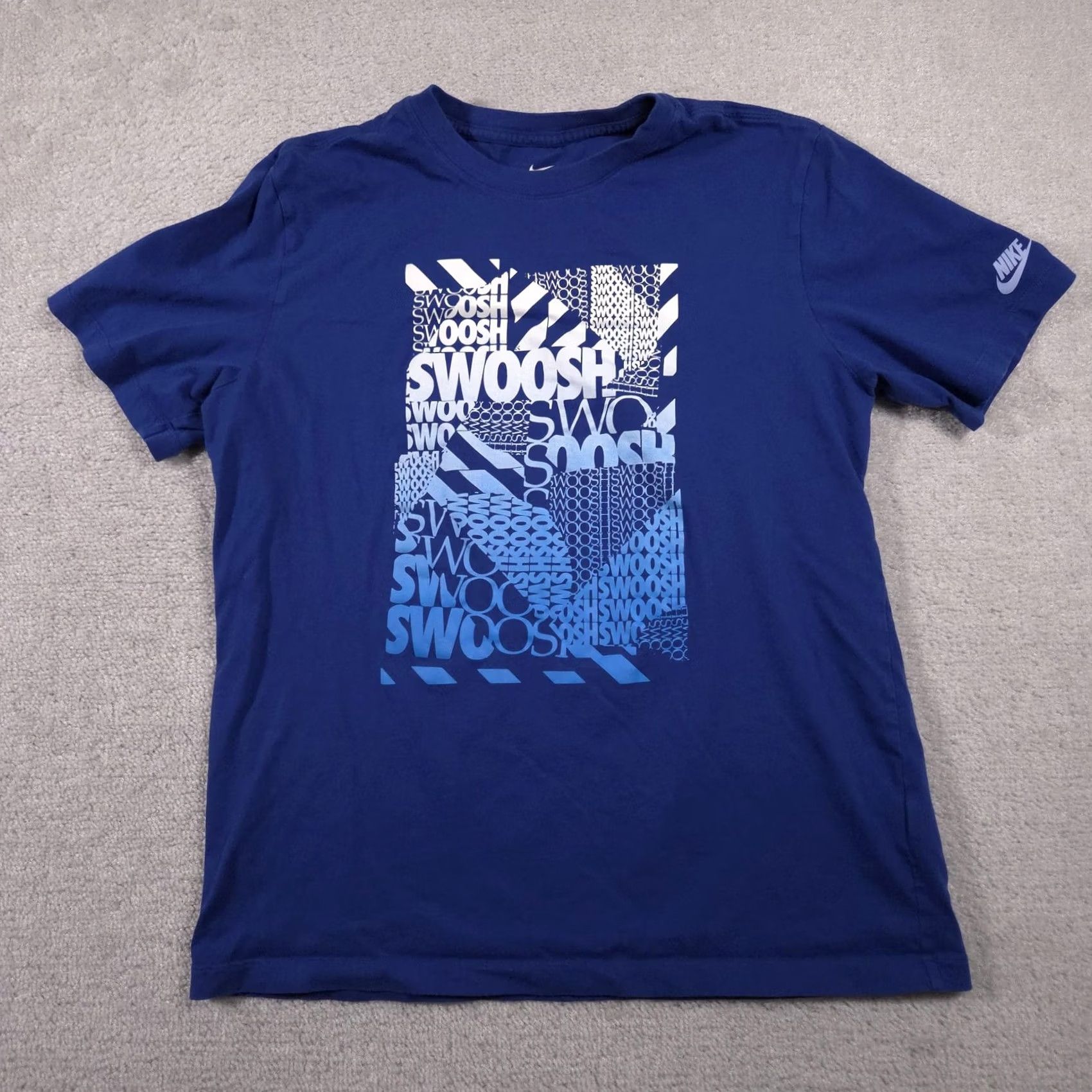 Nike Nike Shirt Mens Large Blue Swoosh Graphic Tee Short Sleeve Athletic Cambodia Size US L / EU 52-54 / 3 - 2 Thumbnail
