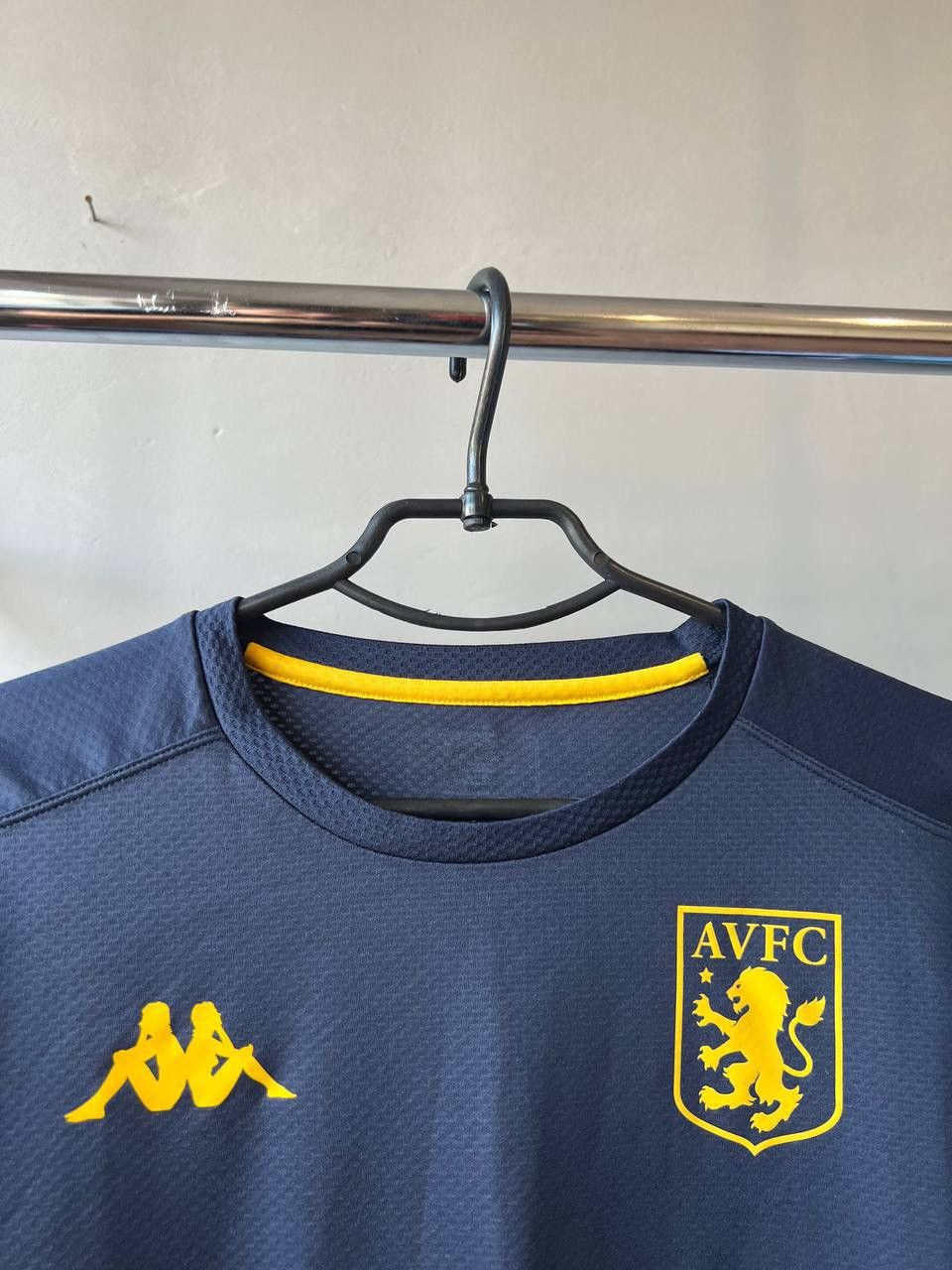 Kappa 2019/20 ASTON VILLA PRE MATCH SOCCER JERSEY FOOTBALL SHIRT Size US XL / EU 56 / 4 - 4 Thumbnail