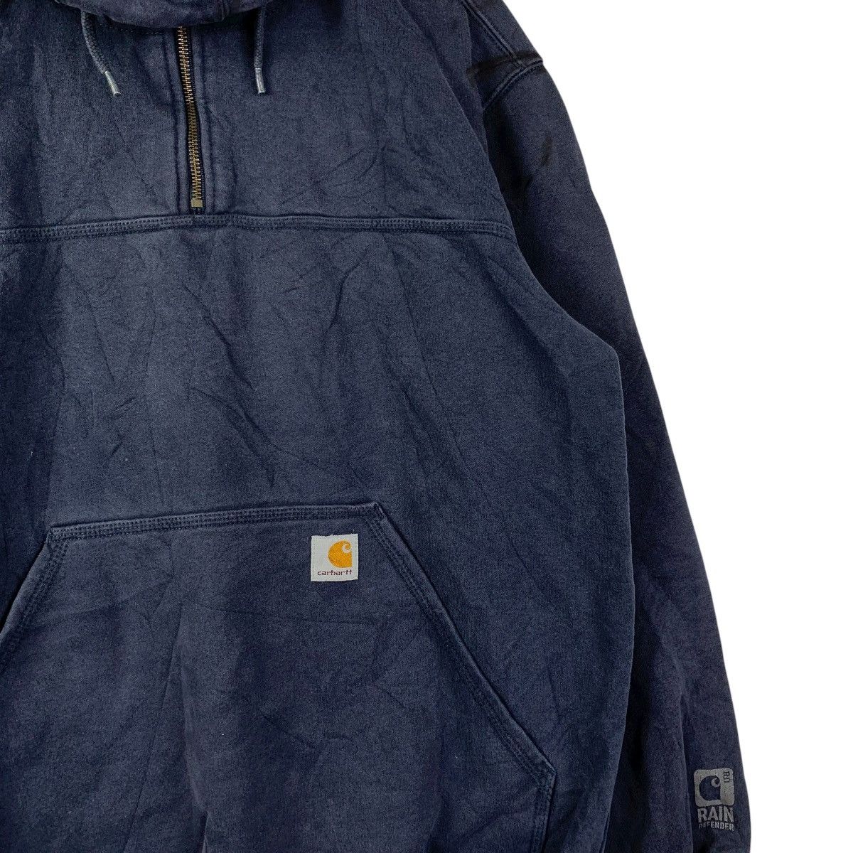 Carhartt CARHARTT Rain Defender Half Zip Hoodie Navy Blue Heavyweight Size US M / EU 48-50 / 2 - 5 Thumbnail