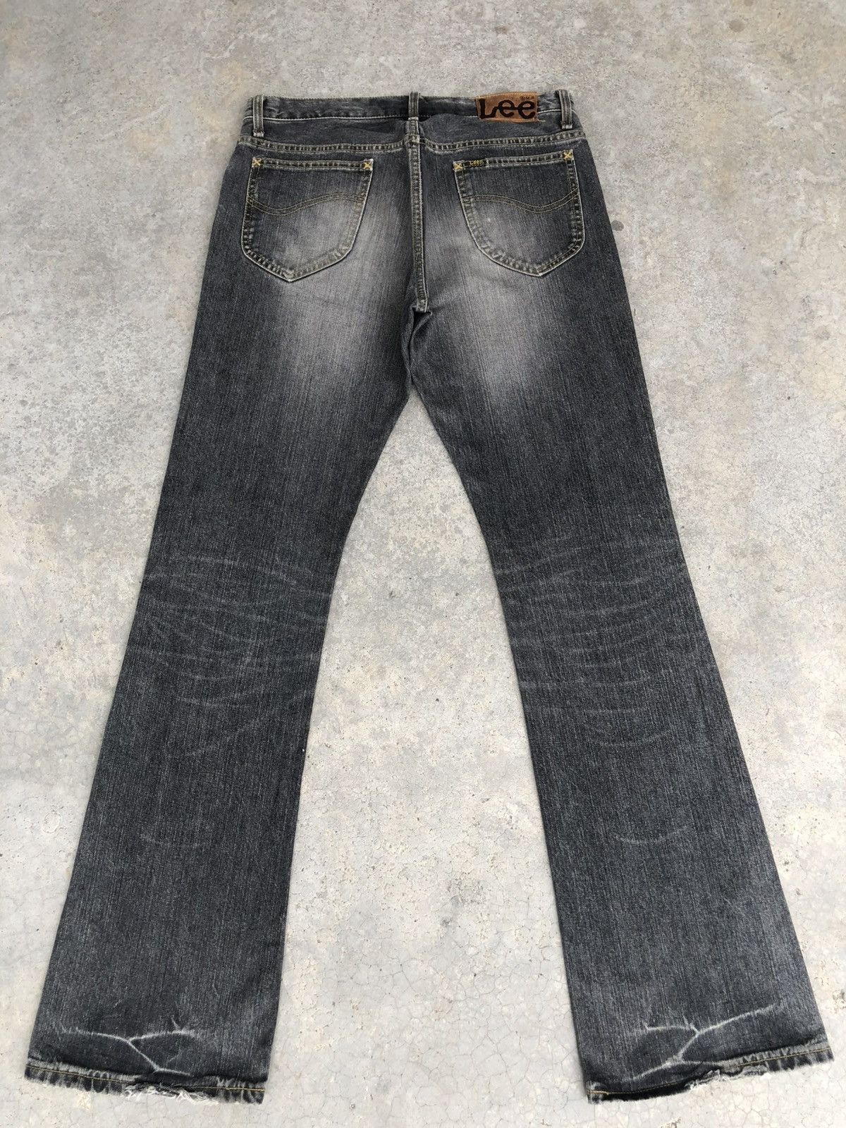 If Six Was Nine Lee Flared Jeans Bootcut Distressed Jeans Size US 33 - 2 Thumbnail