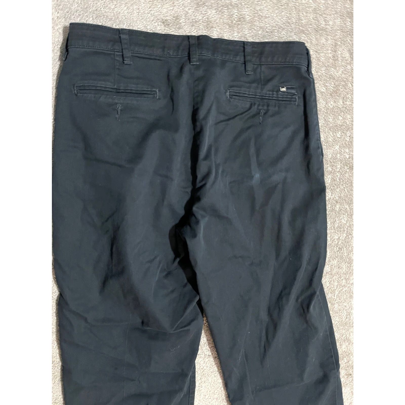 Lee Lee Classic Fit Flat Front Stain Resistant Black Pants 34x30 Mens Size US 34 / EU 50 - 2 Thumbnail