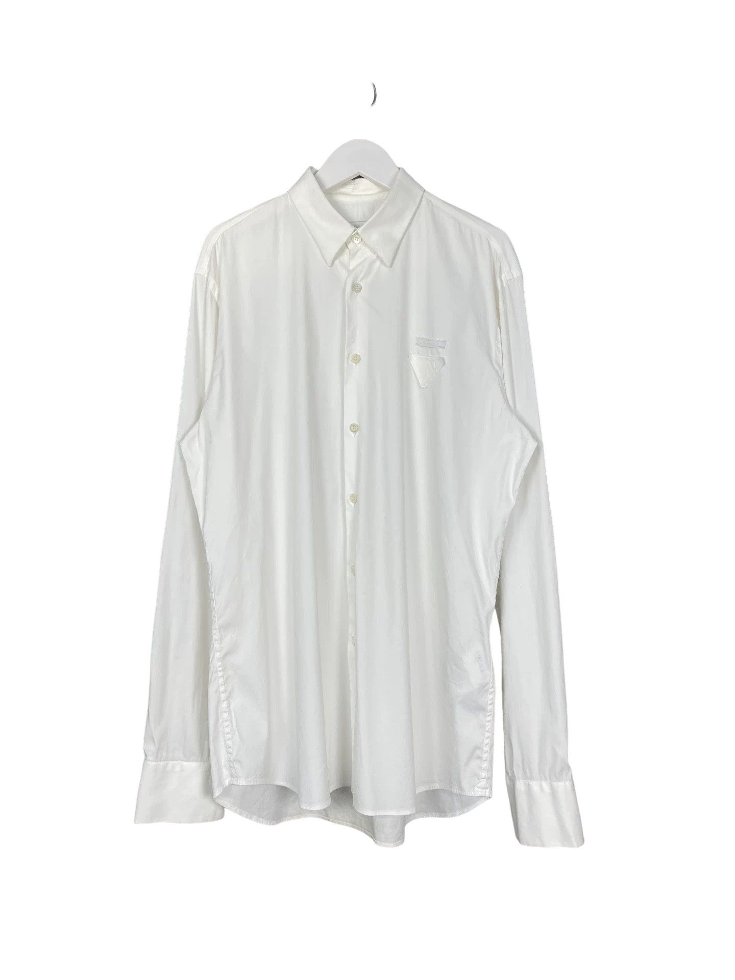 Prada Prada Logo Patch Button Up Shirt Size M Size US M / EU 48-50 / 2 - 1 Thumbnail