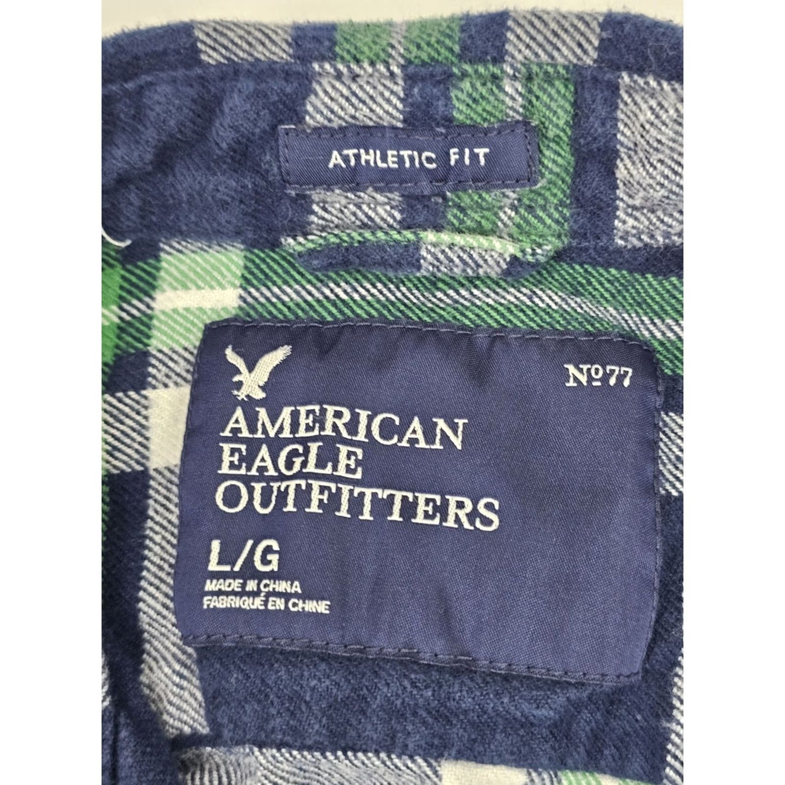 American Eagle Outfitters VINTAGE AMERICAN EAGLE Athletic Fit Flannel Shirt LOT x 2 Men L Green & Red Plaid Size US L / EU 52-54 / 3 - 3 Thumbnail