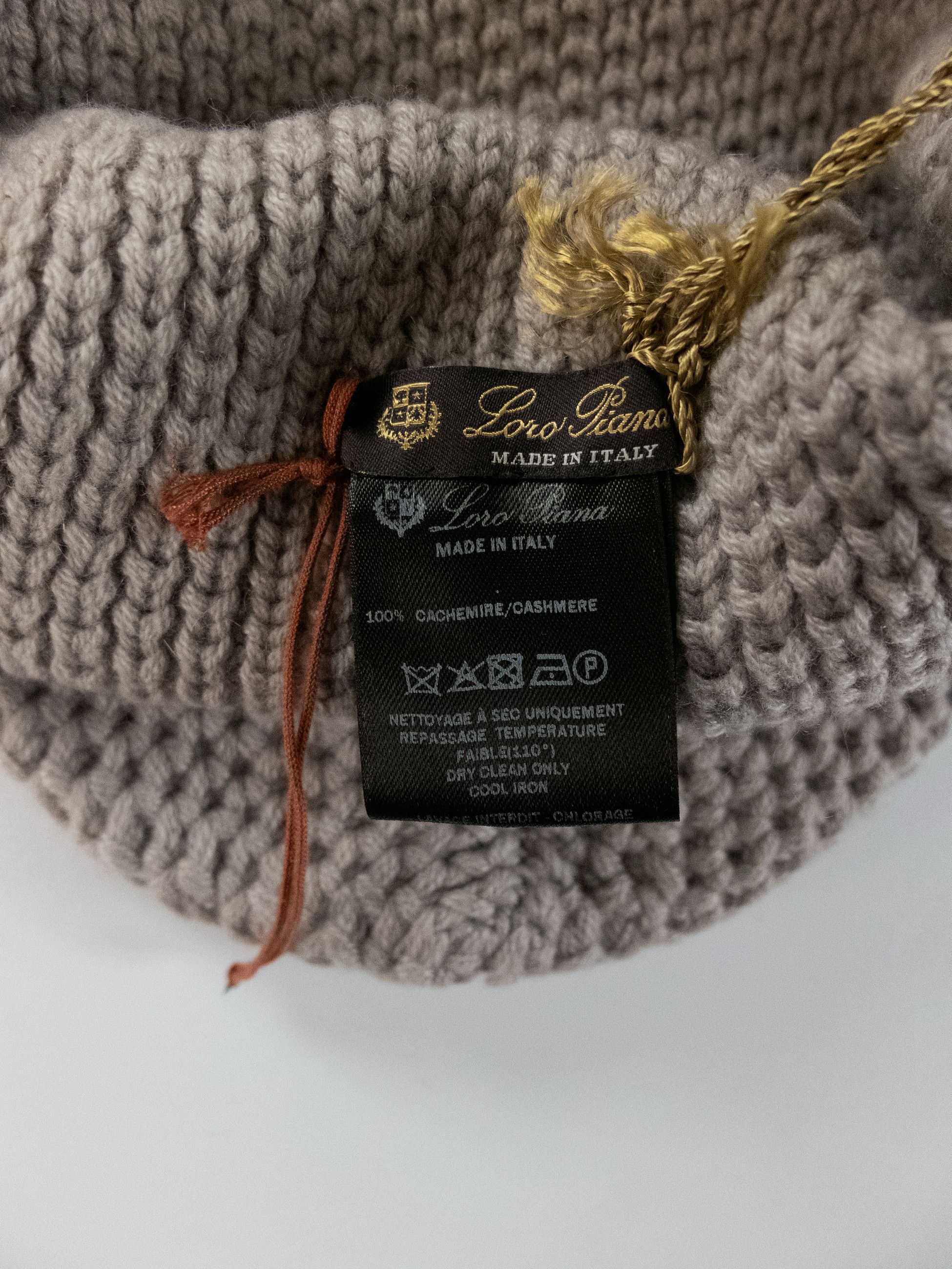 Loro Piana LORO PIANA Rougemont light beige cashmere beanie hat Size ONE SIZE - 6 Thumbnail
