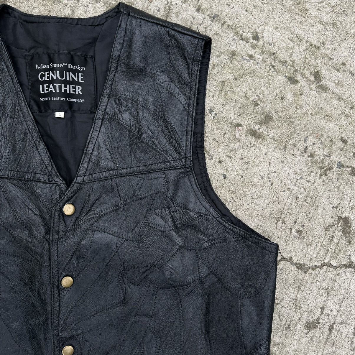 Genuine Leather Vintage Leather Vest Custom Genuine Leather Y2K 00s USA Size US L / EU 52-54 / 3 - 8 Thumbnail