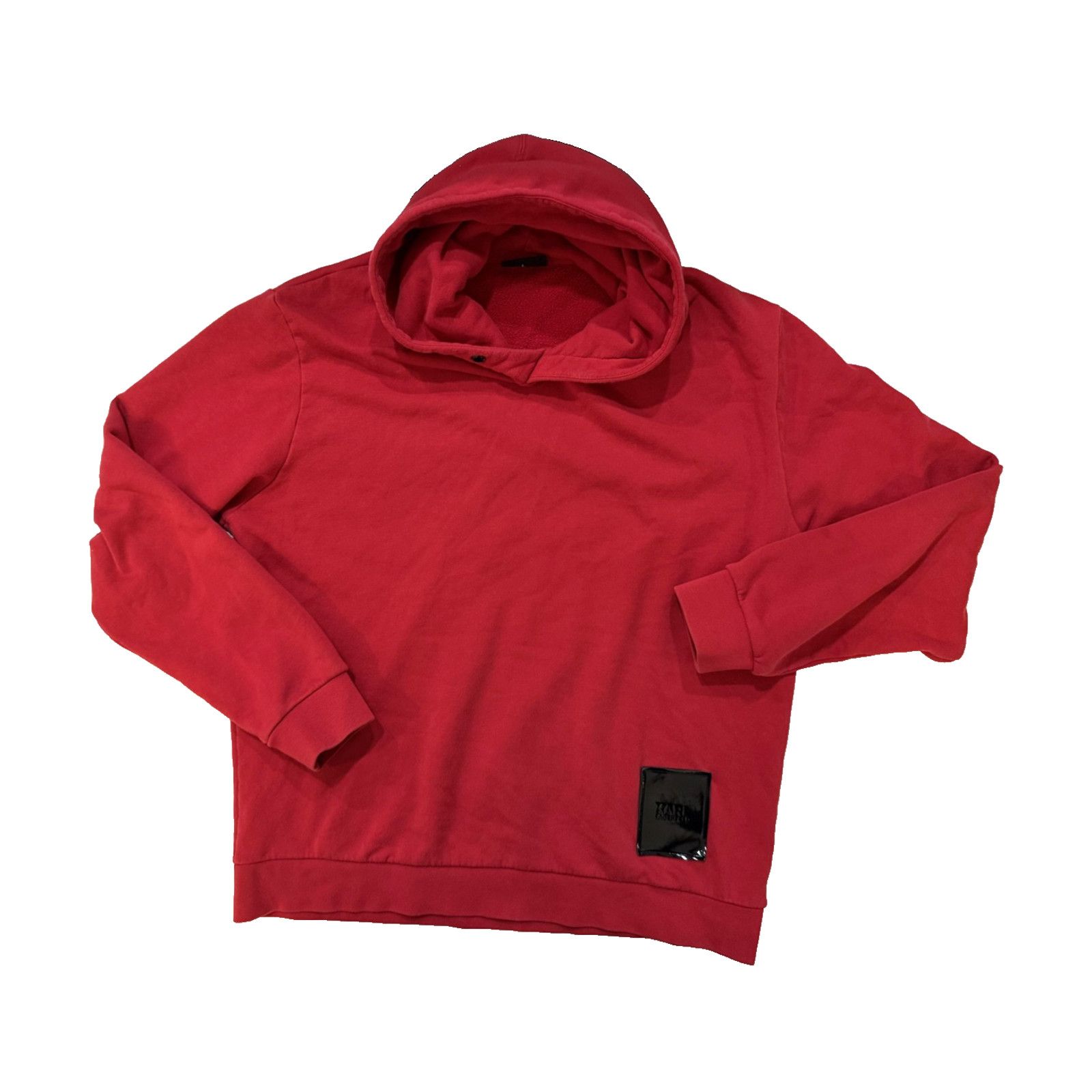 Karl Lagerfeld Karl Lagerfeld Hoodie Mens LG Red Pullover Patch Sweatshirt Size US L / EU 52-54 / 3 - 1 Thumbnail