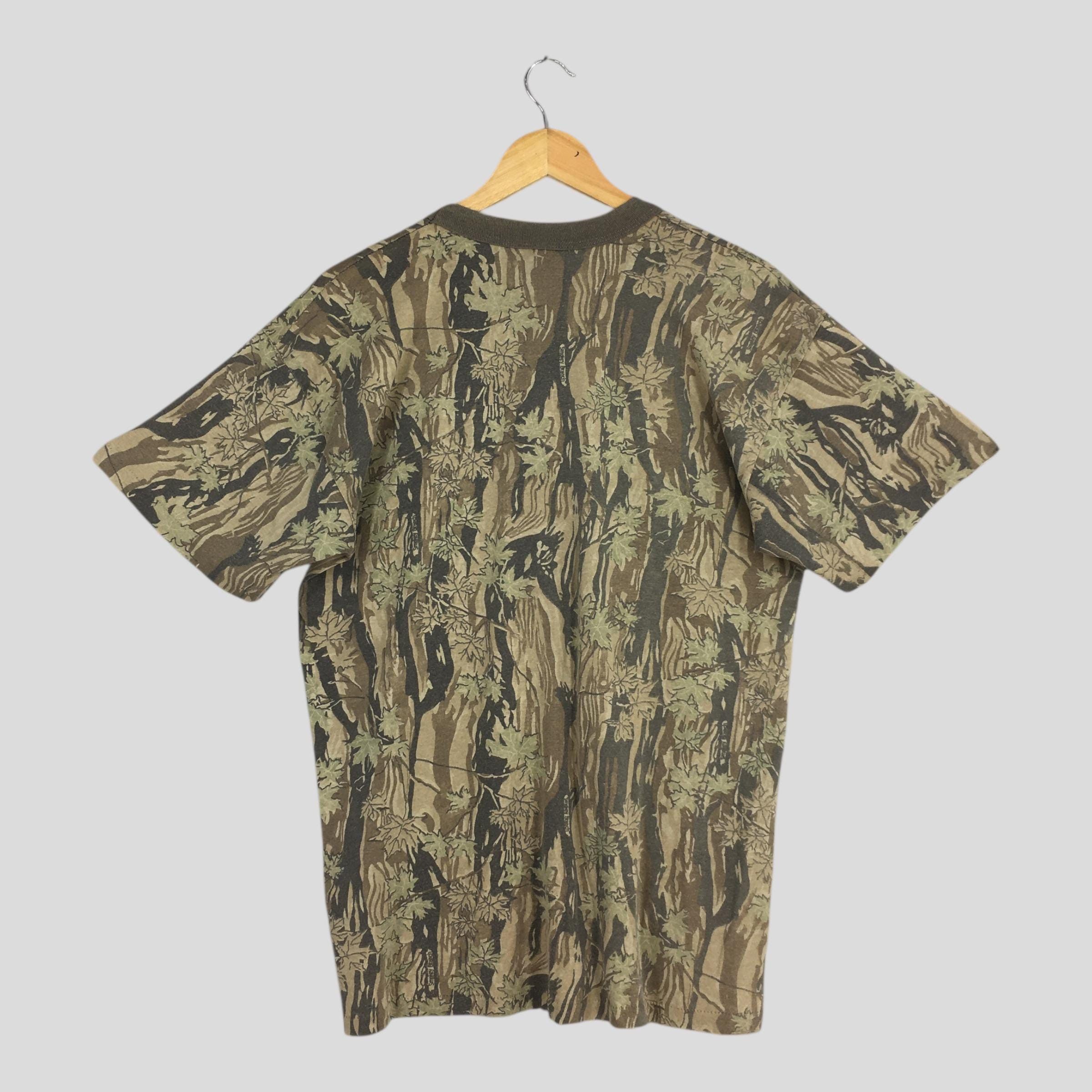 Vintage Vintage 90s Rothco Mossy Oak Tree Camo Tshirt XLarge Size US XL / EU 56 / 4 - 6 Thumbnail