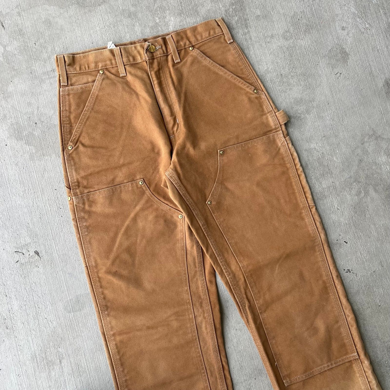 Carhartt × Vintage Carhartt brown double knee work wear carpenter pants Size US 29 - 2 Thumbnail