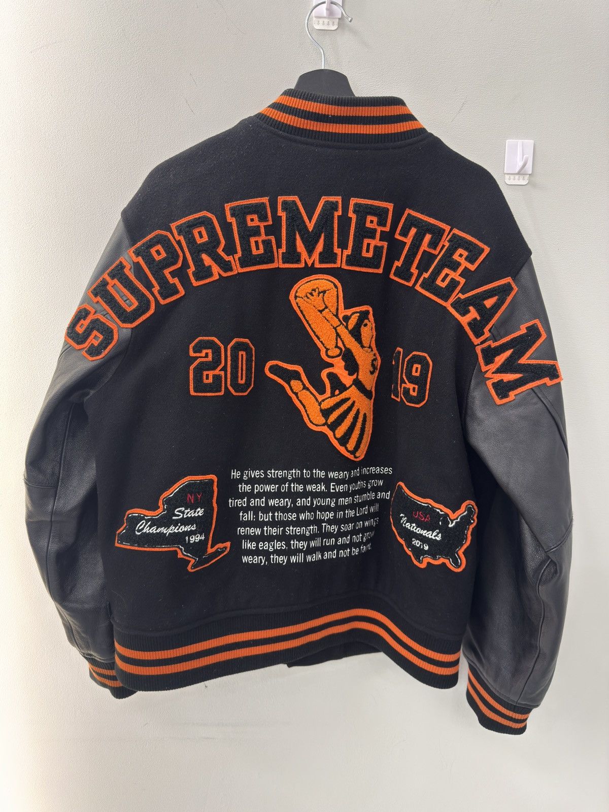 Supreme Supreme Supreme Team Orange Varsity Jacket Size US L / EU 52-54 / 3 - 6 Thumbnail