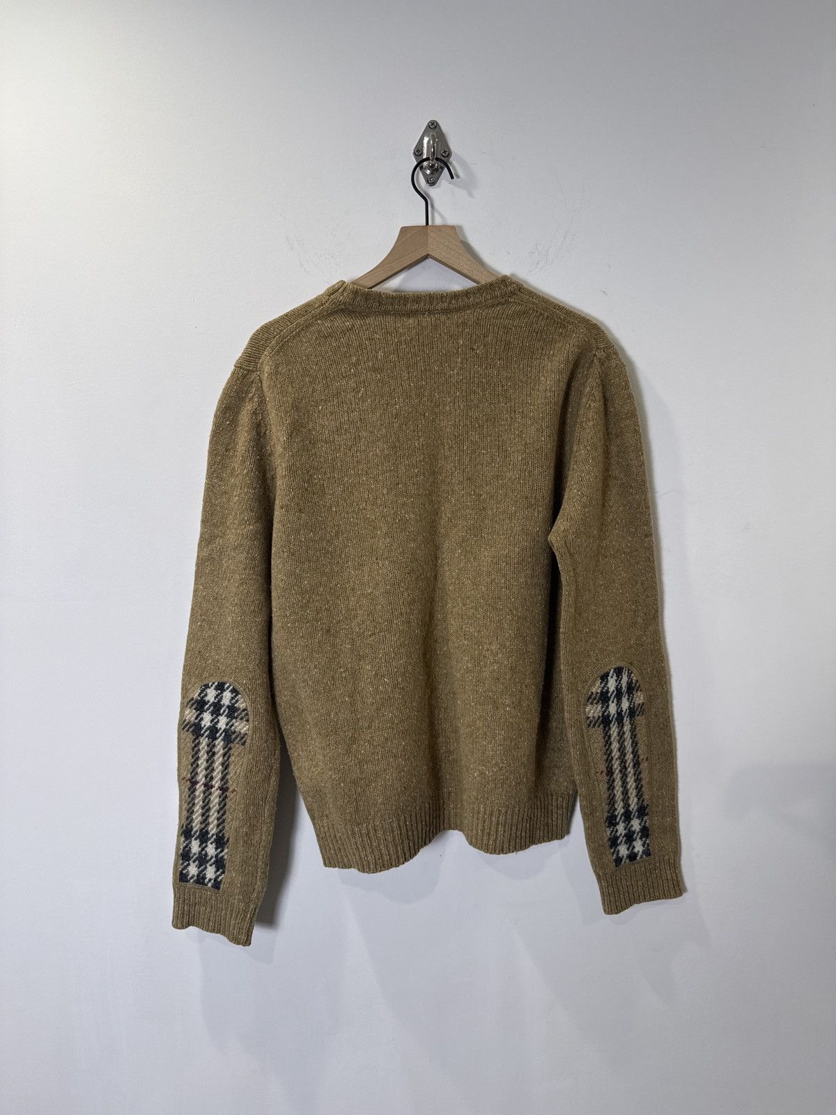 Burberry Burberry London Wool Knit w/ Check Elbow Patches Size US M / EU 48-50 / 2 - 2 Thumbnail