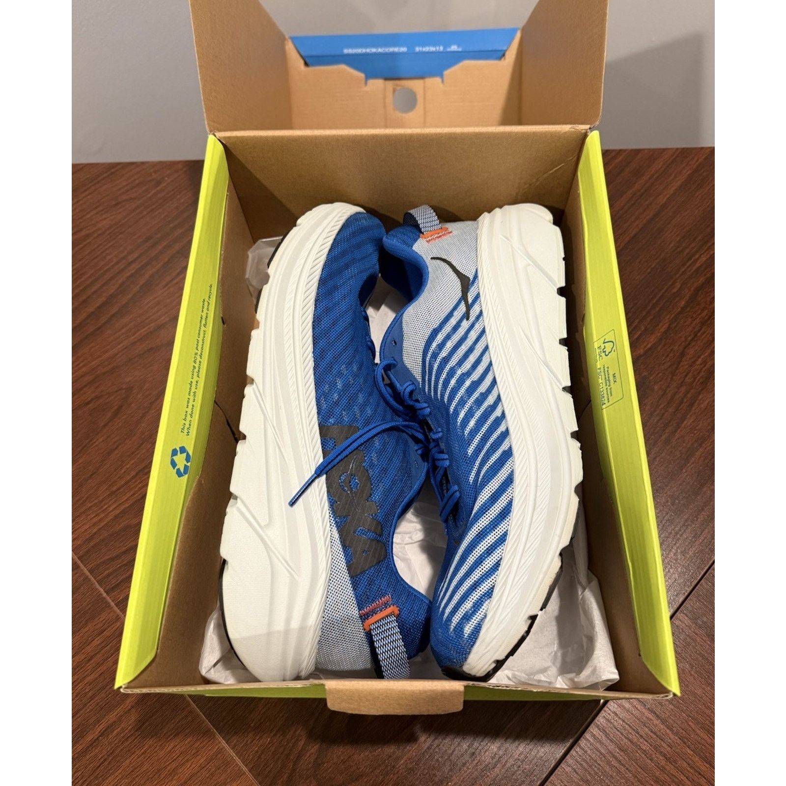 Hoka One One MenS Rincon Blue Running Shoes Size 10, Men's